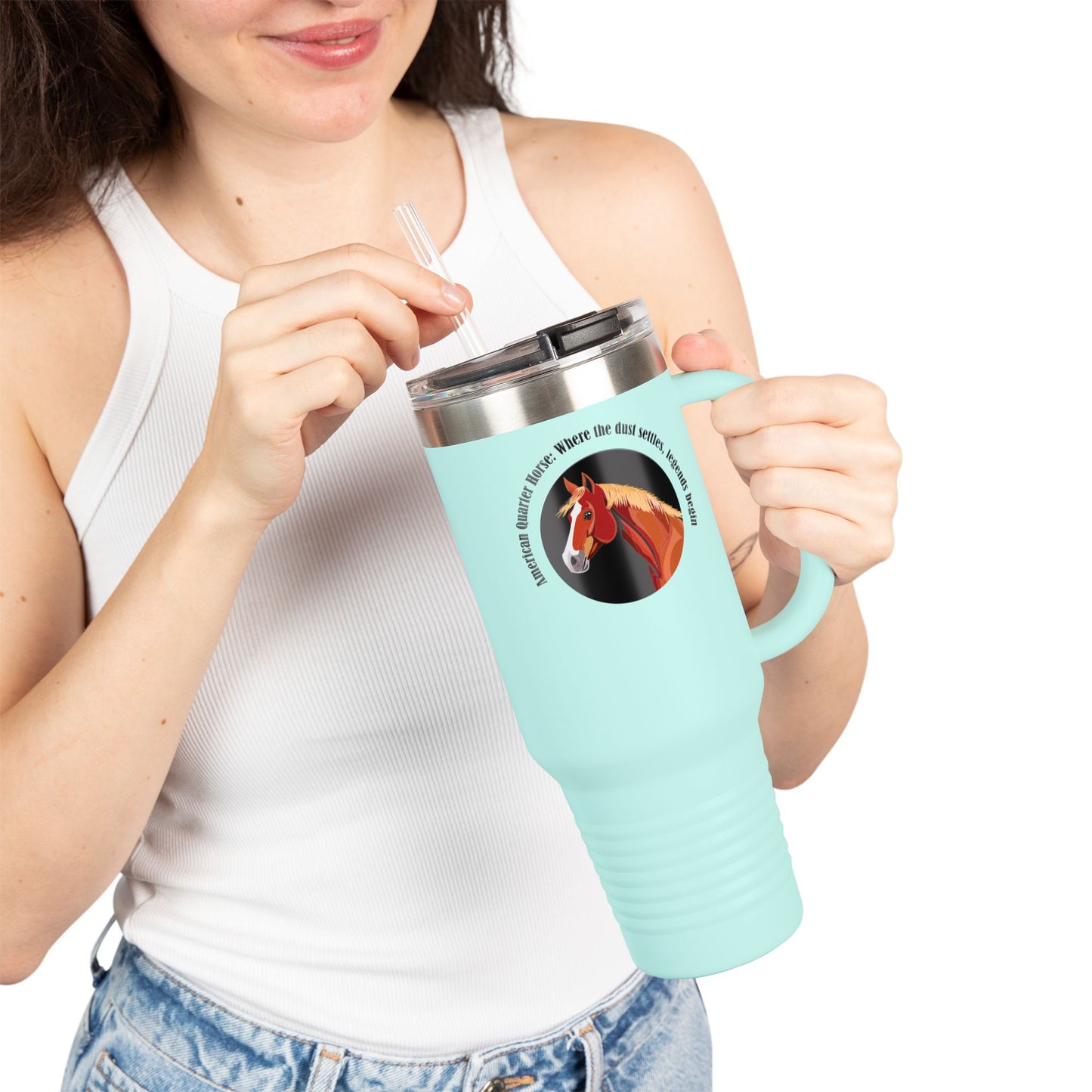 American Quarter Horse Insulated Travel Mug - 40oz - Perfect for Horse Lovers and Riders
