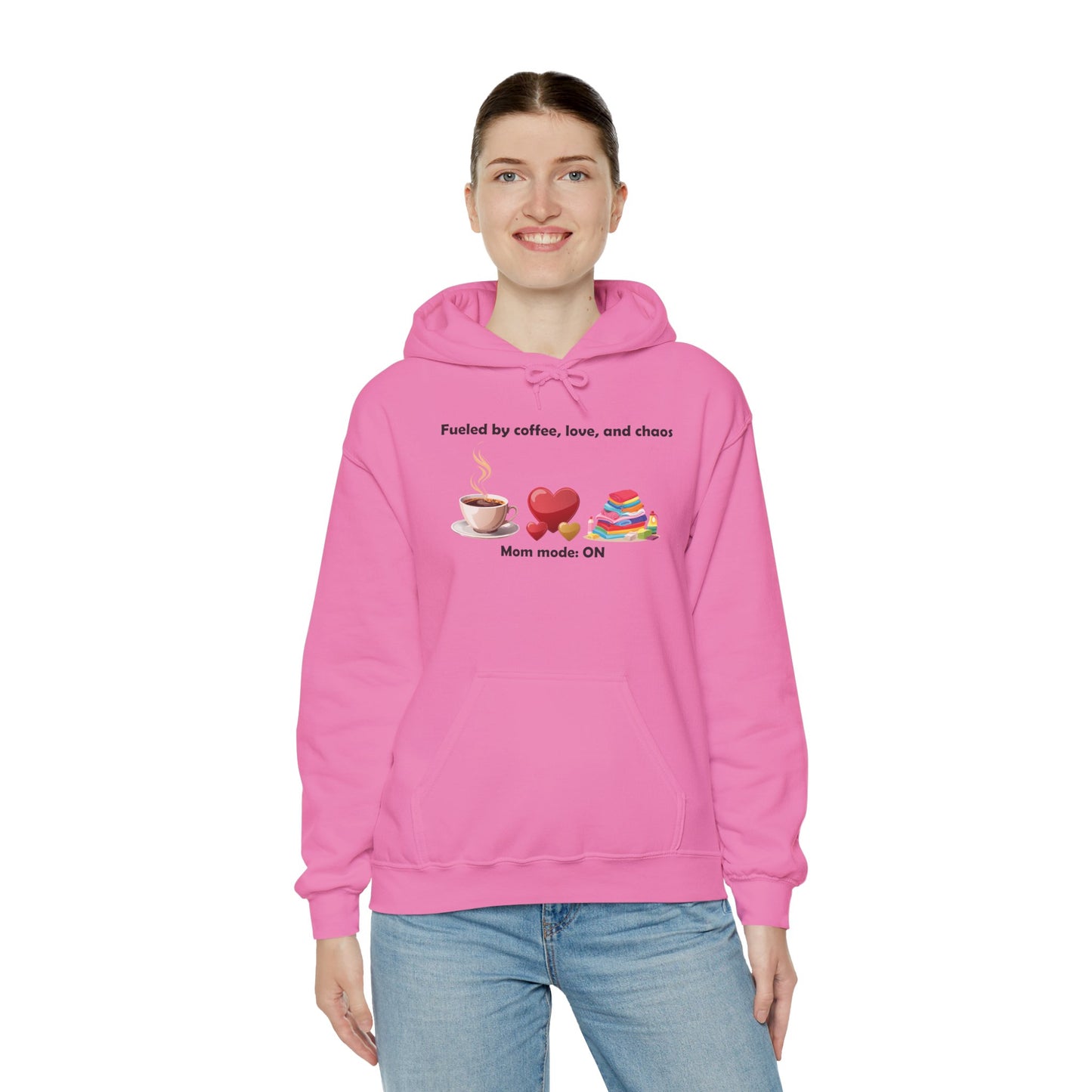 Mom Life Sweatshirt - Fueled by Coffee, Love, and Chaos