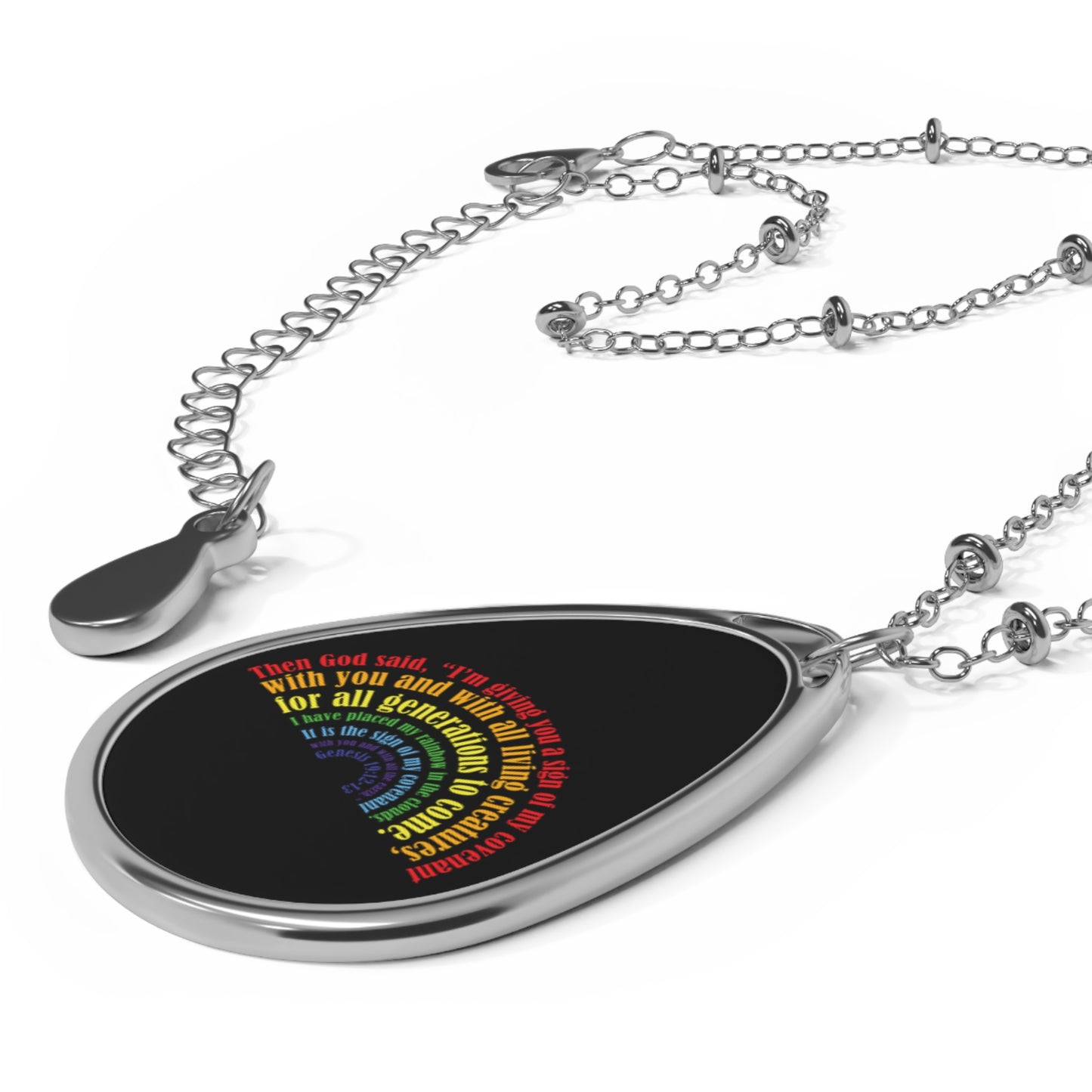 Collar ovalado inspirador para el crecimiento personal y la motivación