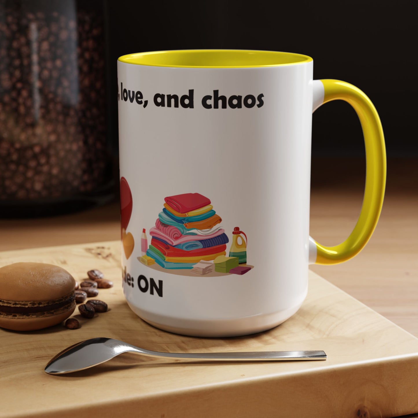 Mom Life Coffee Mug - 'Fueled by Coffee, Love & Chaos' - Perfect Gift for Moms
