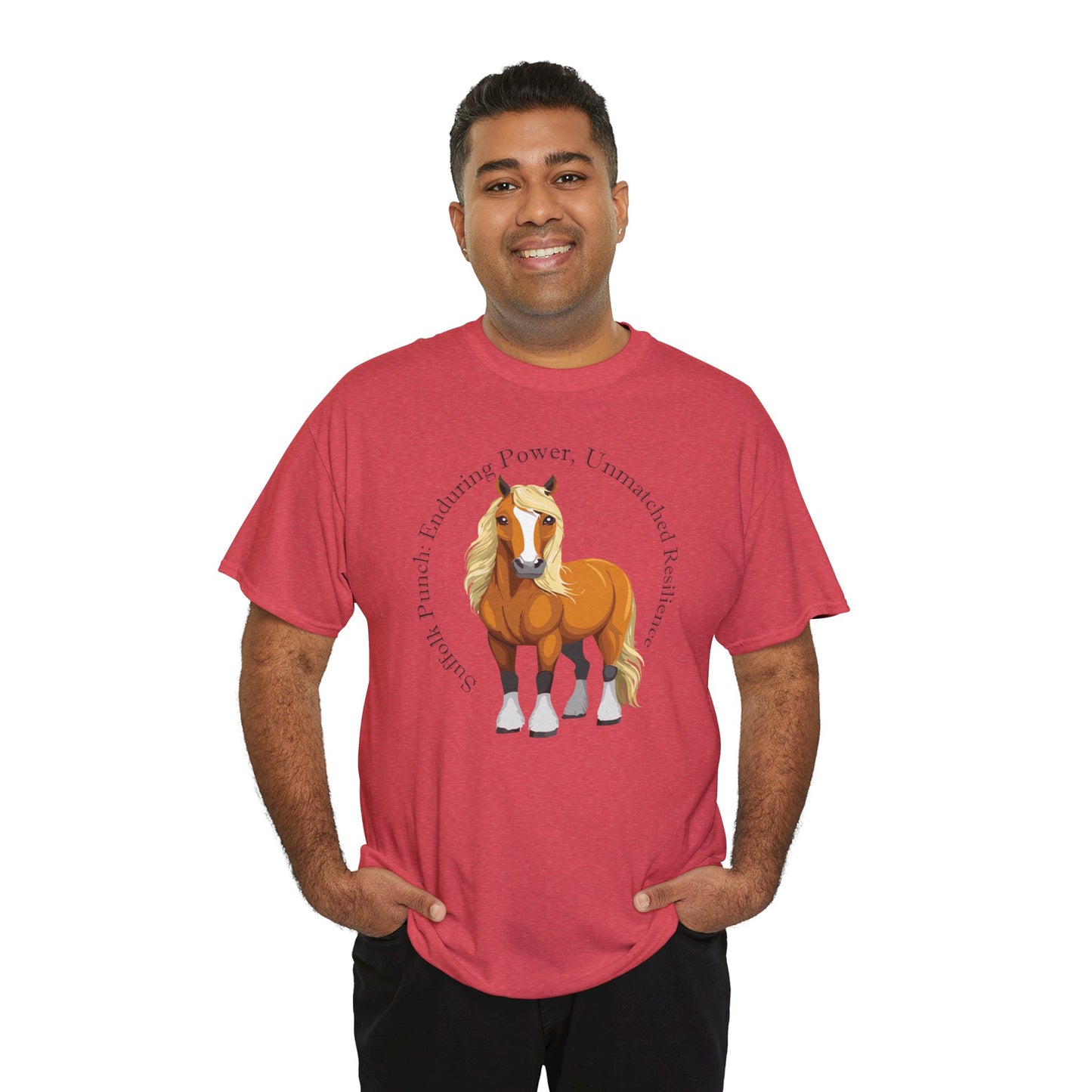 Suffolk Punch Unisex Heavy Cotton Tee - Enduring Power Horse Graphic Tee