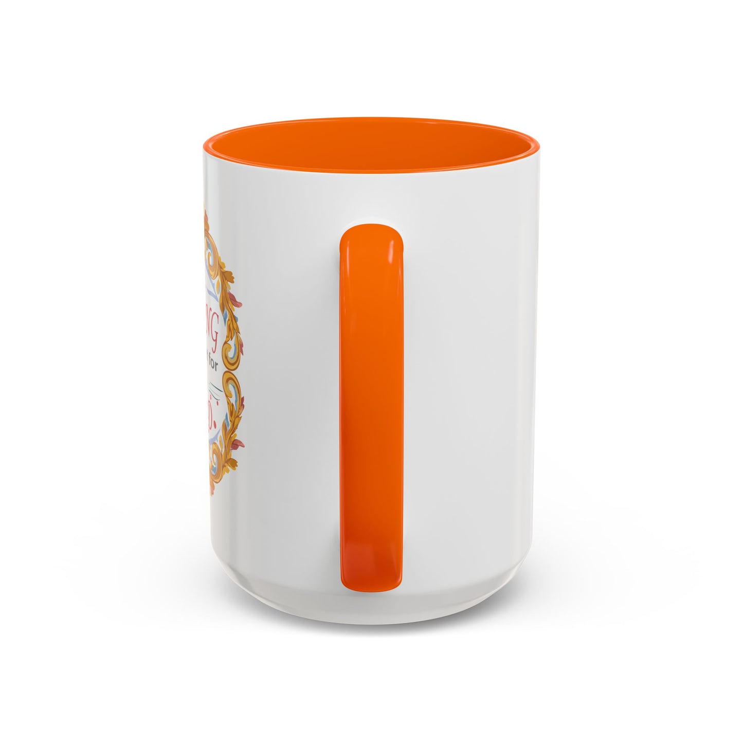 Taza de café con acento inspirador: "Esfuérzate y espera en el Señor"
