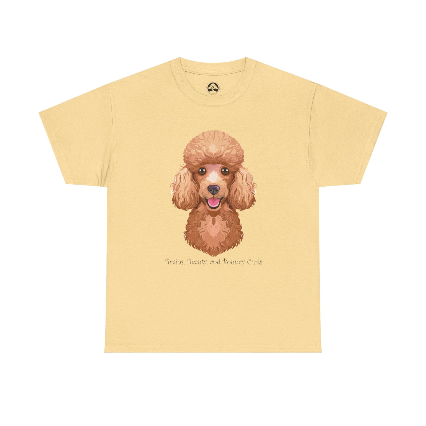 Caniche - Camiseta unisex de algodón grueso con inteligencia, belleza y rizos elásticos