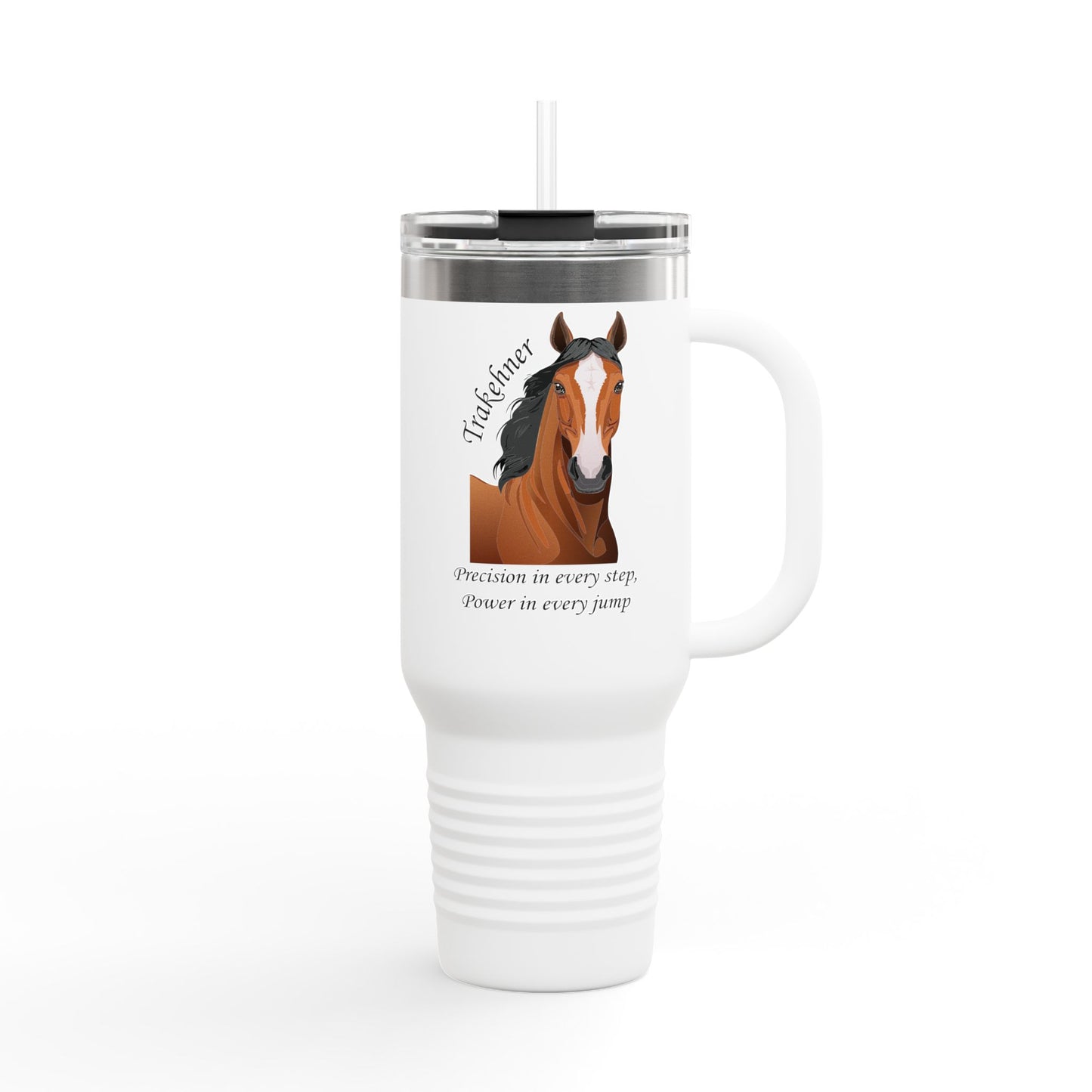 Trakehner Equestrian Insulated Travel Mug - 40oz with Horse Design