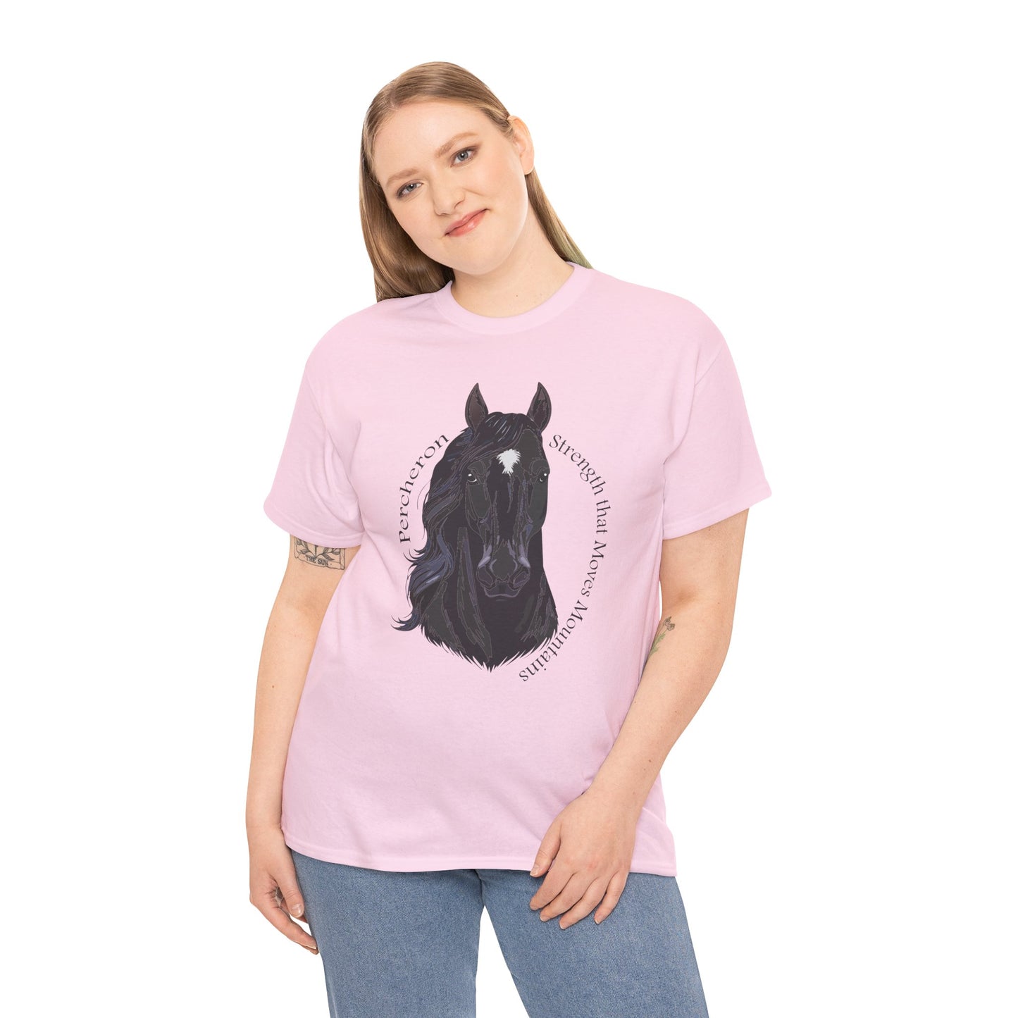 Percheron Unisex Heavy Cotton Tee - Horse Design
