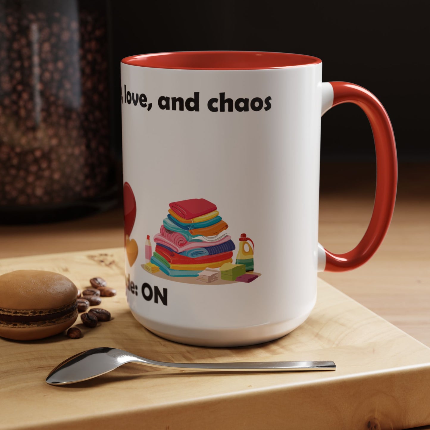 Mom Life Coffee Mug - 'Fueled by Coffee, Love & Chaos' - Perfect Gift for Moms