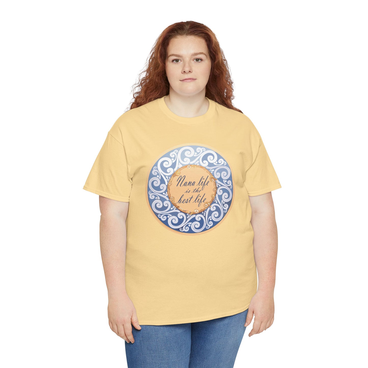 Motivational Unisex Heavy Cotton Tee - "Nana Life is the Best Life"