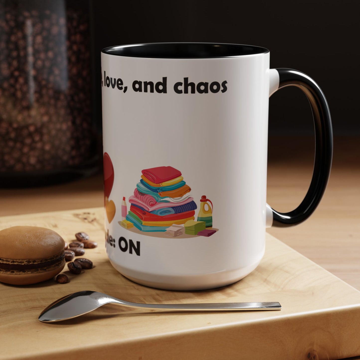 Mom Life Coffee Mug - 'Fueled by Coffee, Love & Chaos' - Perfect Gift for Moms