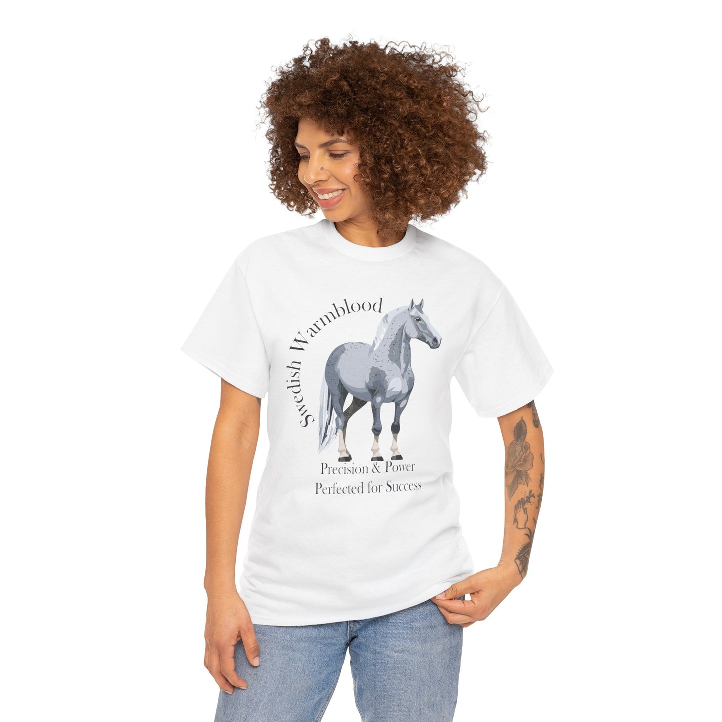 Swedish Warmblood Horse Tee - Precision & Power Design