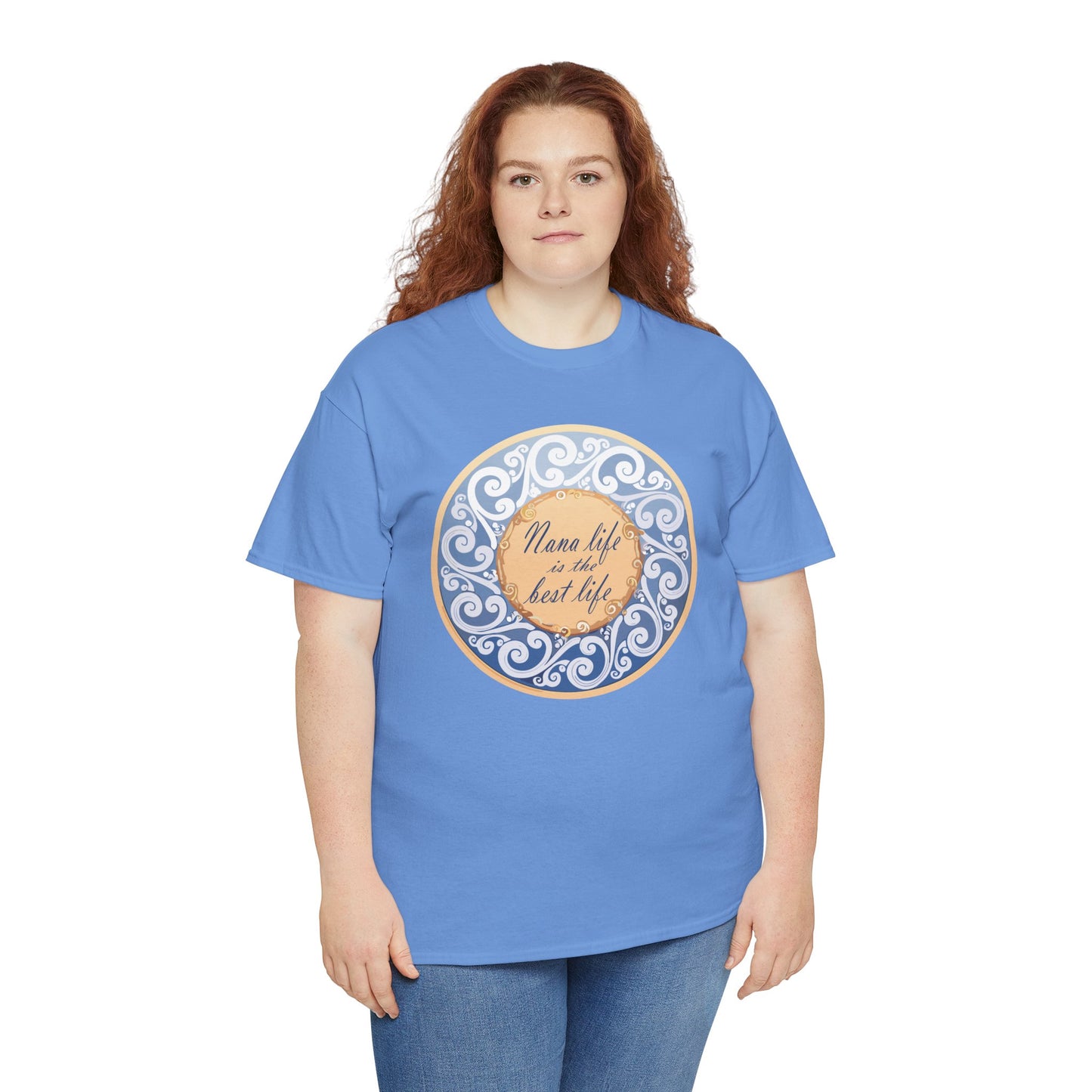Motivational Unisex Heavy Cotton Tee - "Nana Life is the Best Life"