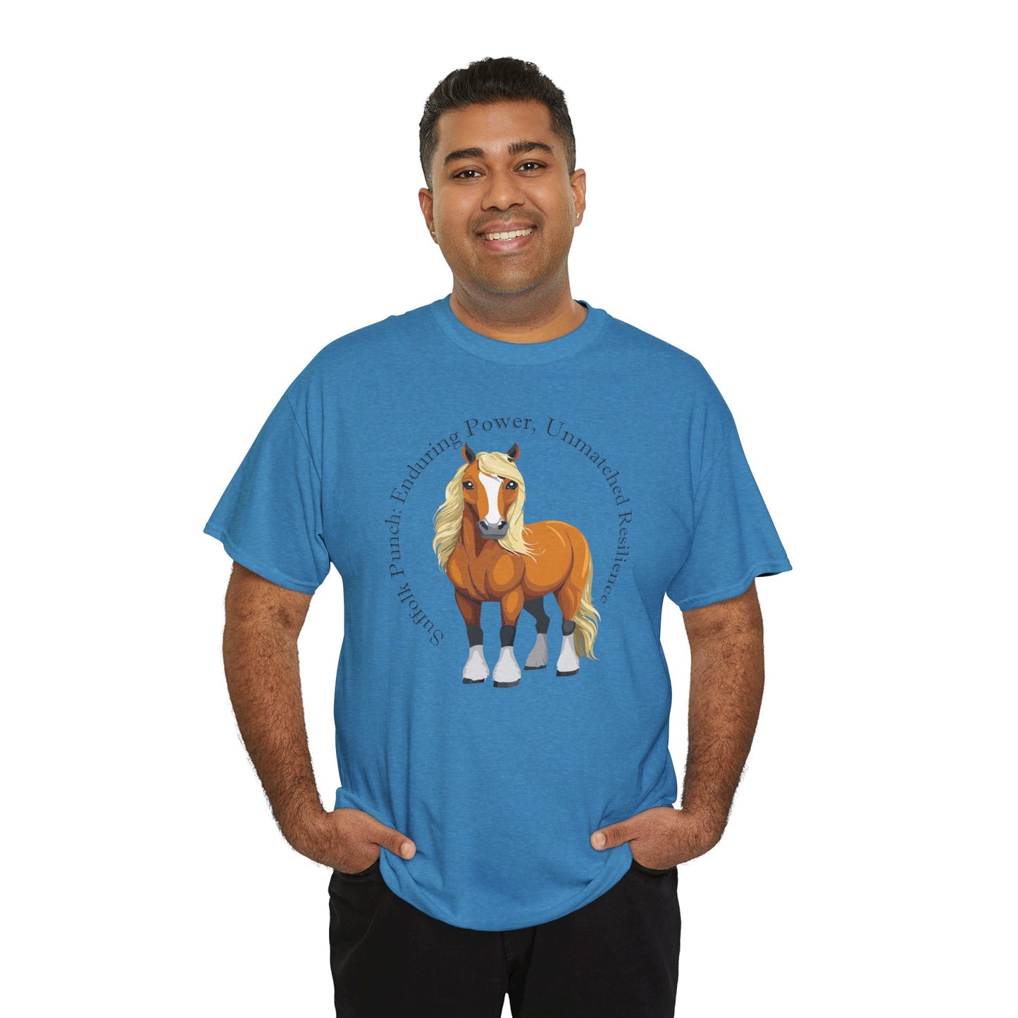 Suffolk Punch Unisex Heavy Cotton Tee - Enduring Power Horse Graphic Tee