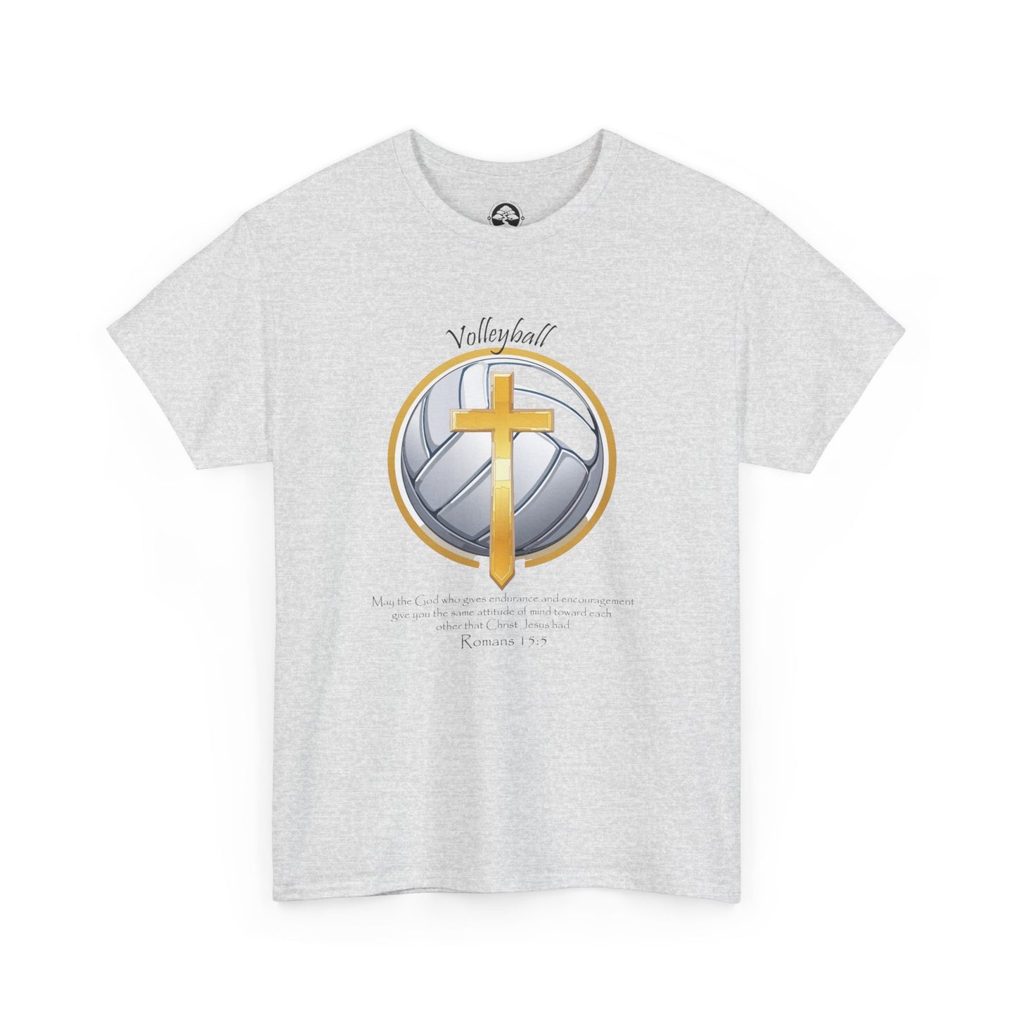 Camiseta unisex de algodón grueso "Fe y voleibol" - Camiseta inspirada en el deporte y la fe