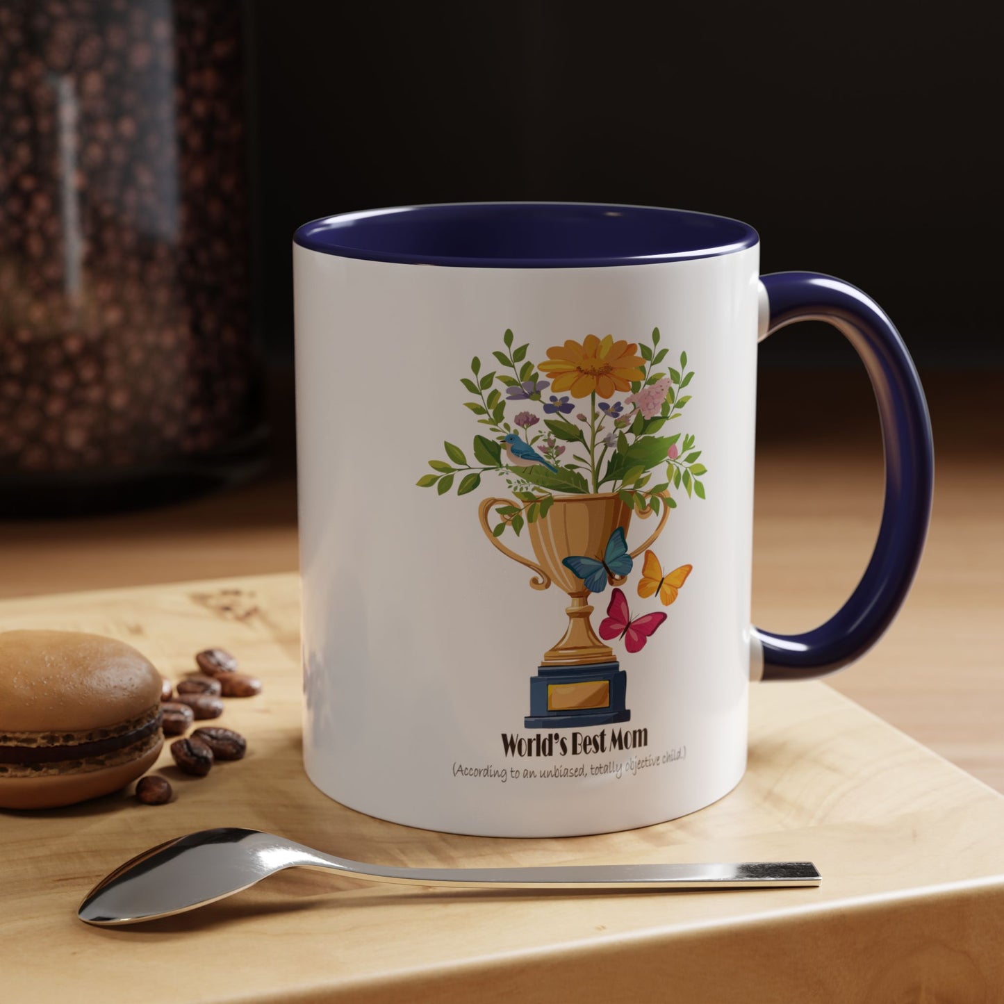 World's Best Mom Accent Coffee Mug - Perfect Gift for Mother's Day