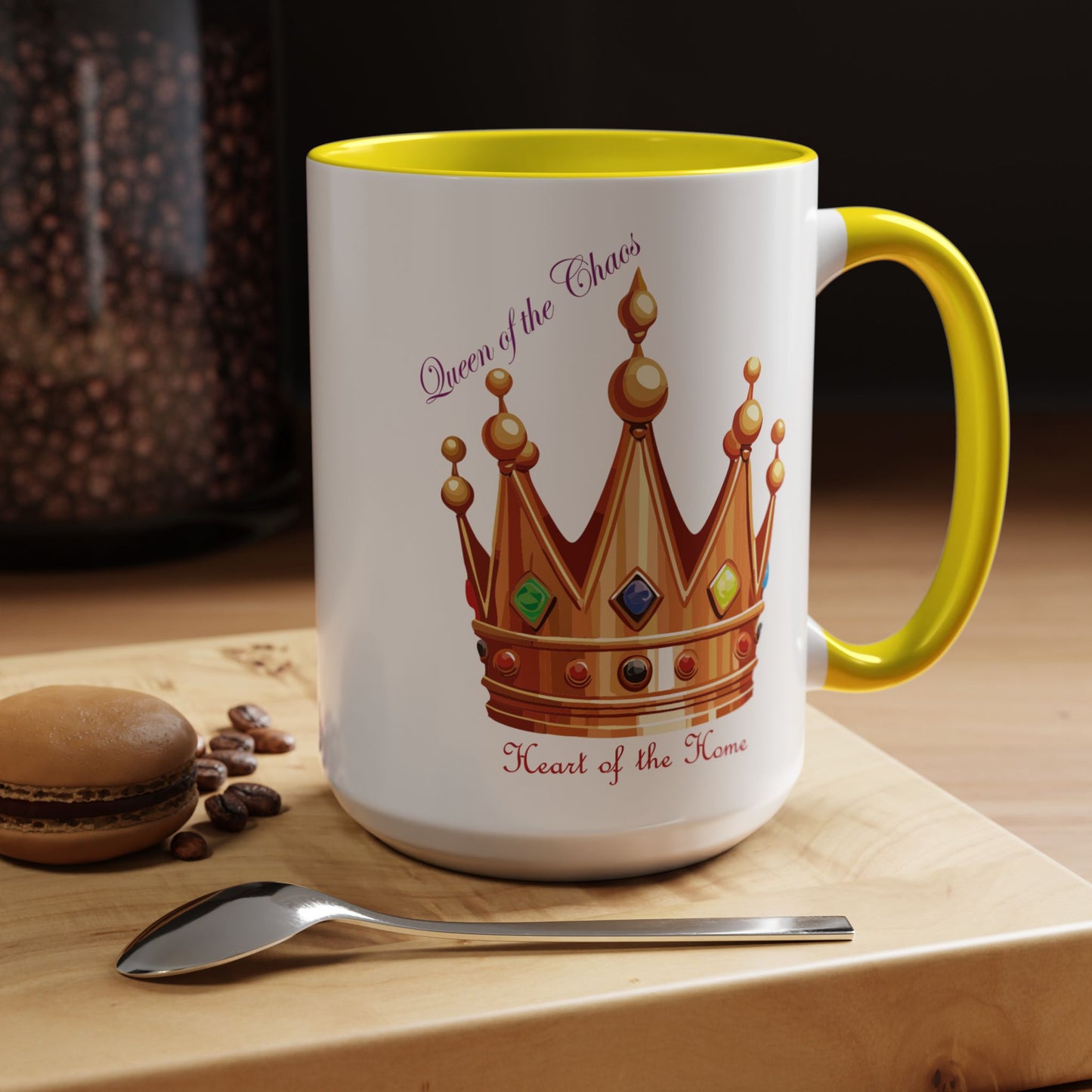 Queen of the Chaos Accent Coffee Mug - 11oz & 15oz - Perfect Gift for Home Decor