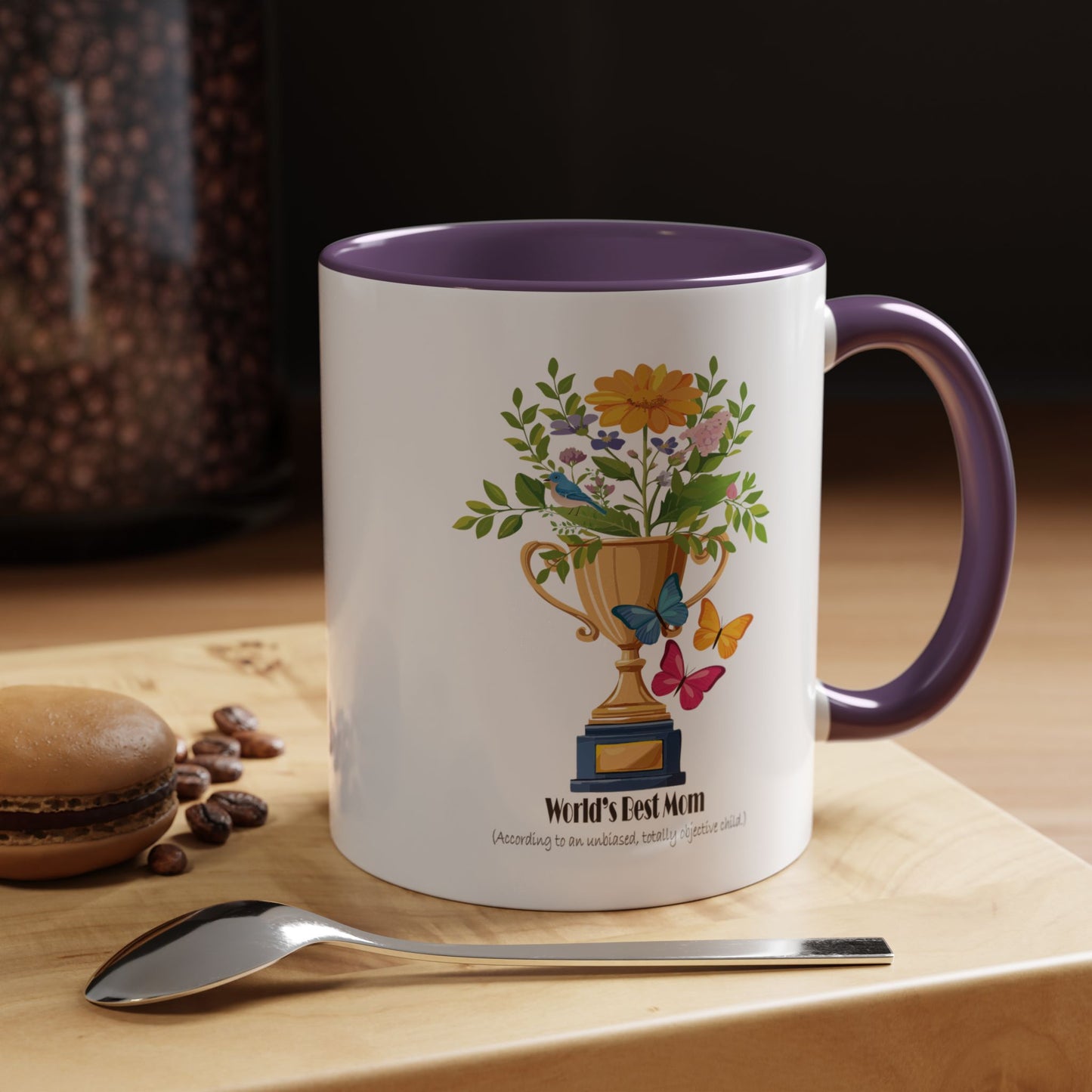 World's Best Mom Accent Coffee Mug - Perfect Gift for Mother's Day