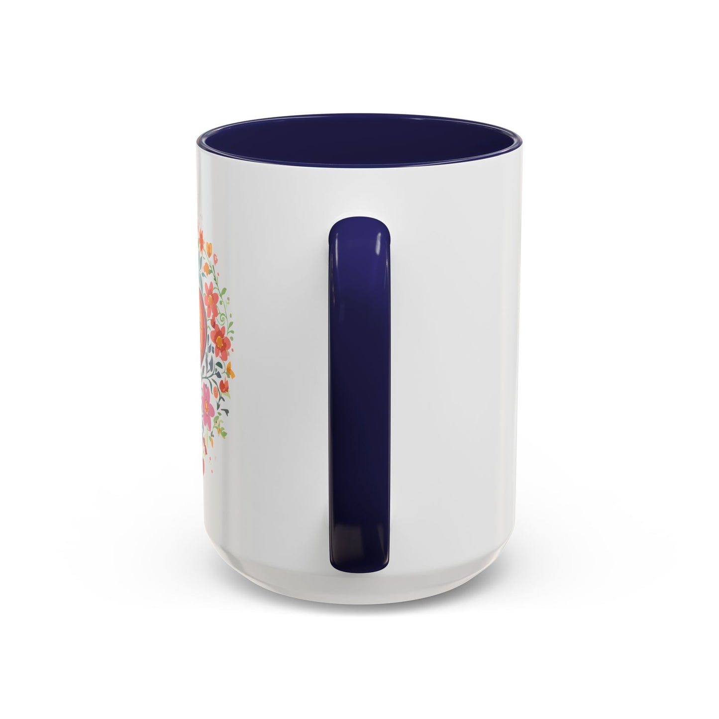 Mom Appreciation Heart Coffee Mug | Floral Design | 11 & 15oz Accent Mug