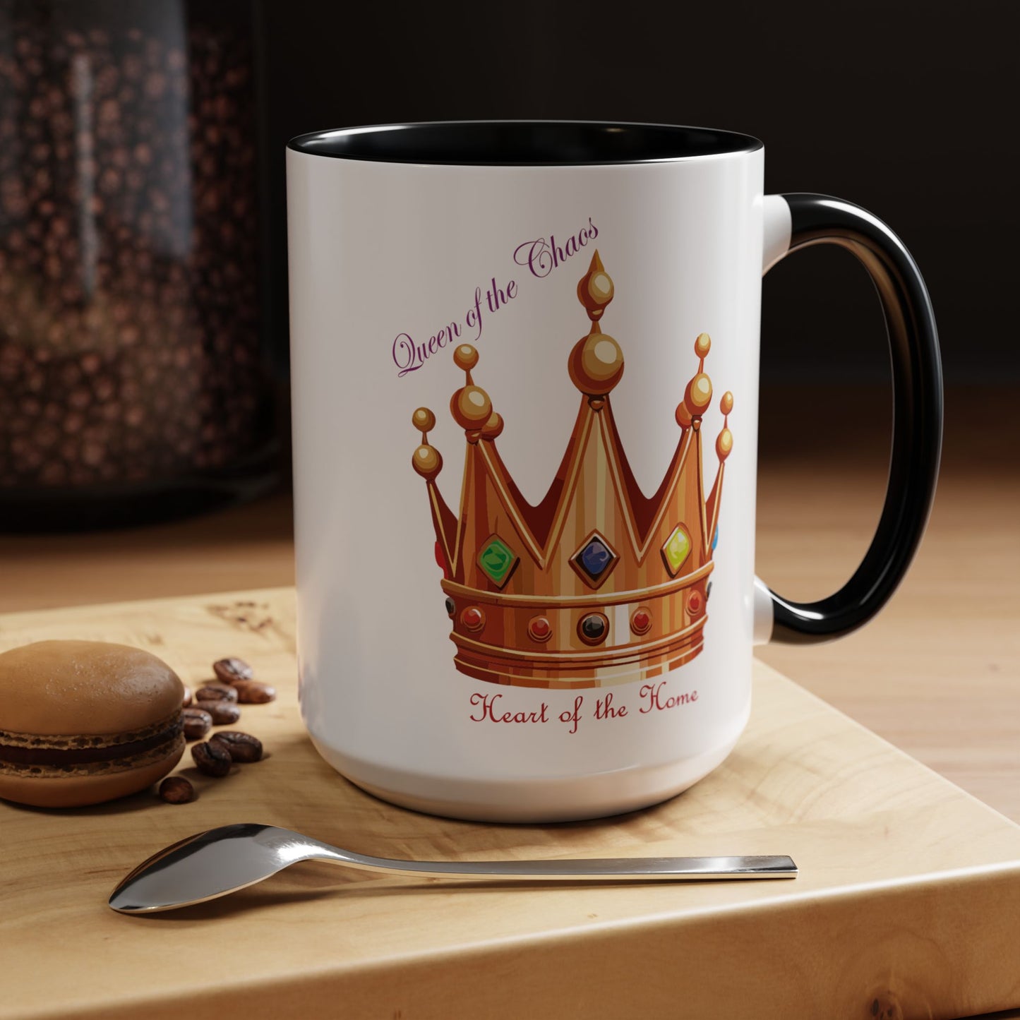 Queen of the Chaos Accent Coffee Mug - 11oz & 15oz - Perfect Gift for Home Decor