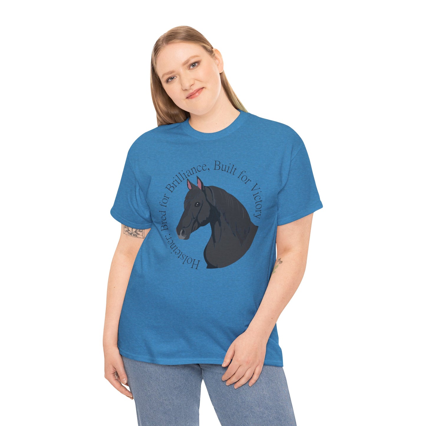 Holsteiner Horse Lover Unisex Heavy Cotton Tee - "Bred for Brilliance, Built for Victory"