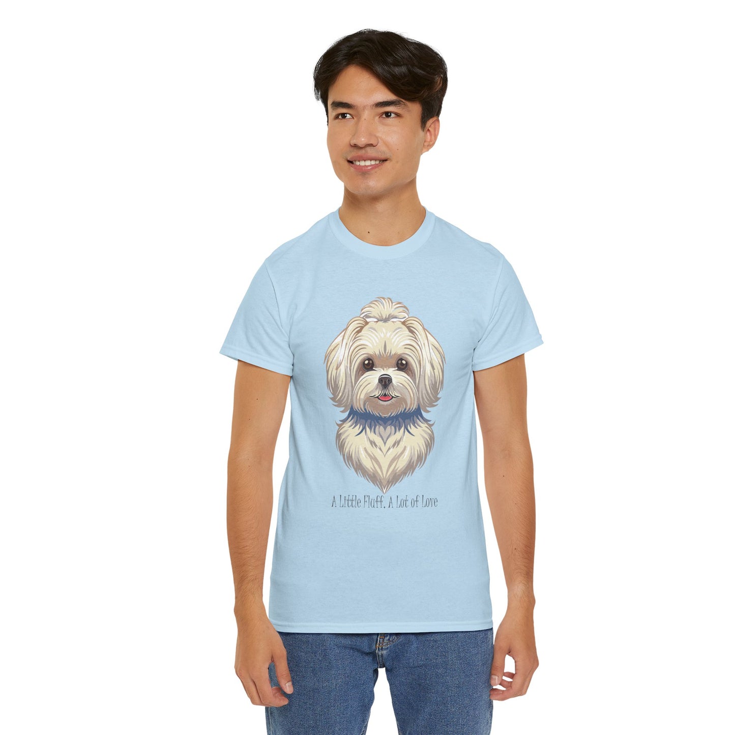 Camisa unisex de algodón grueso "Maltés - Un poco de pelusa, mucho amor"