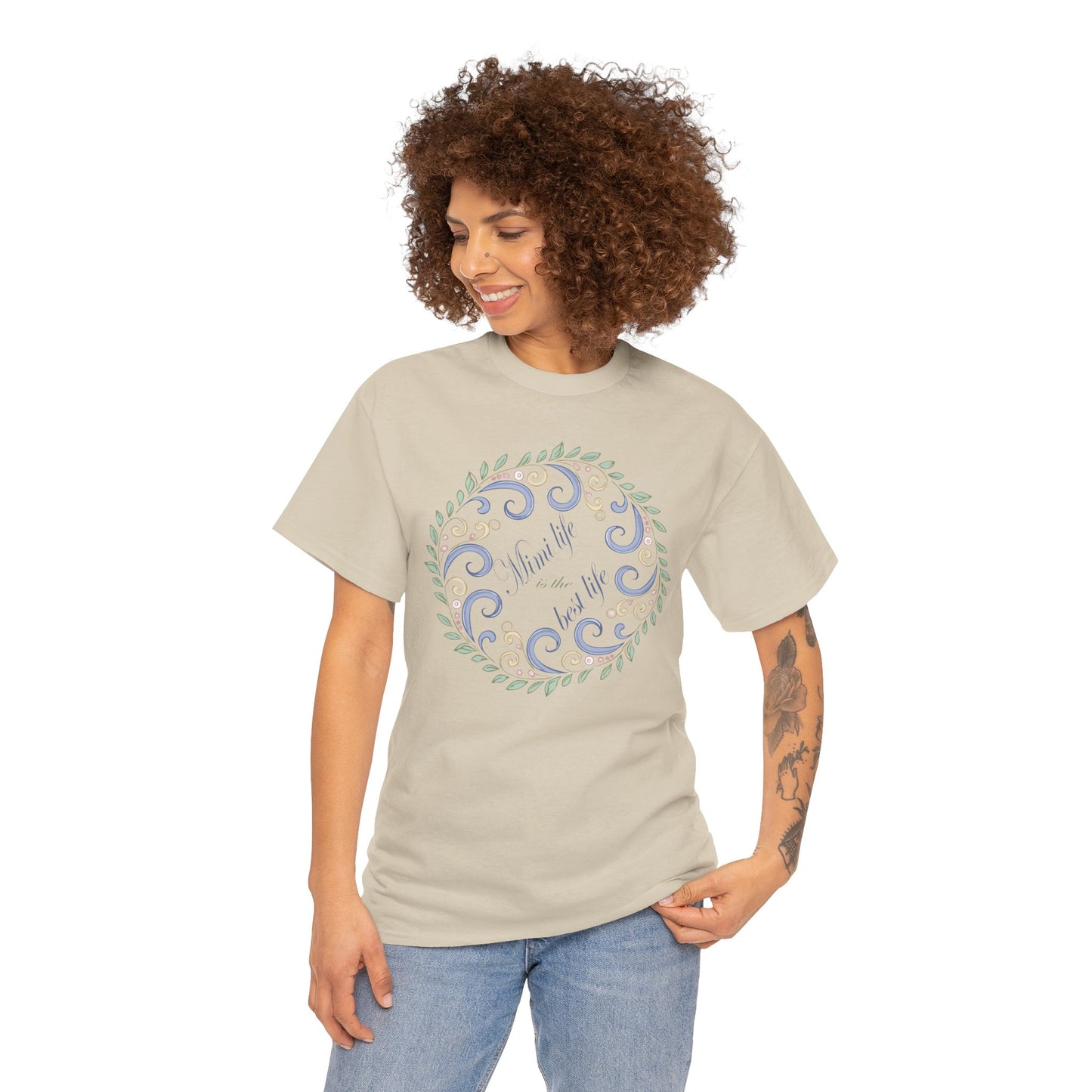 Inspirational Unisex Heavy Cotton Tee - "Mimi Life is the best life"