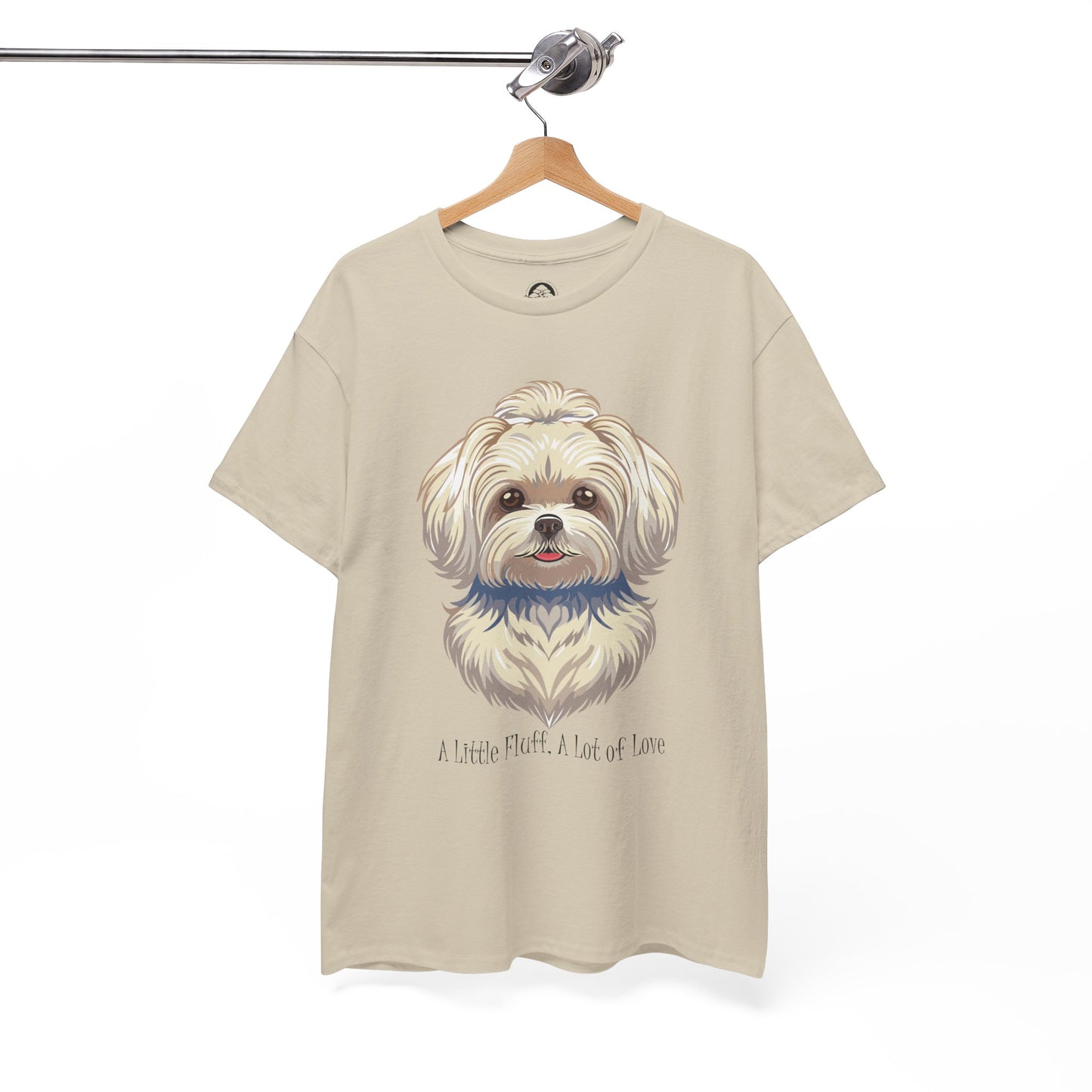 Camisa unisex de algodón grueso "Maltés - Un poco de pelusa, mucho amor"