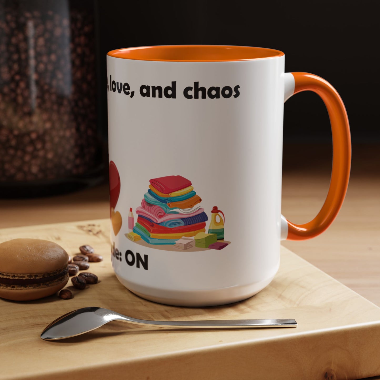 Mom Life Coffee Mug - 'Fueled by Coffee, Love & Chaos' - Perfect Gift for Moms