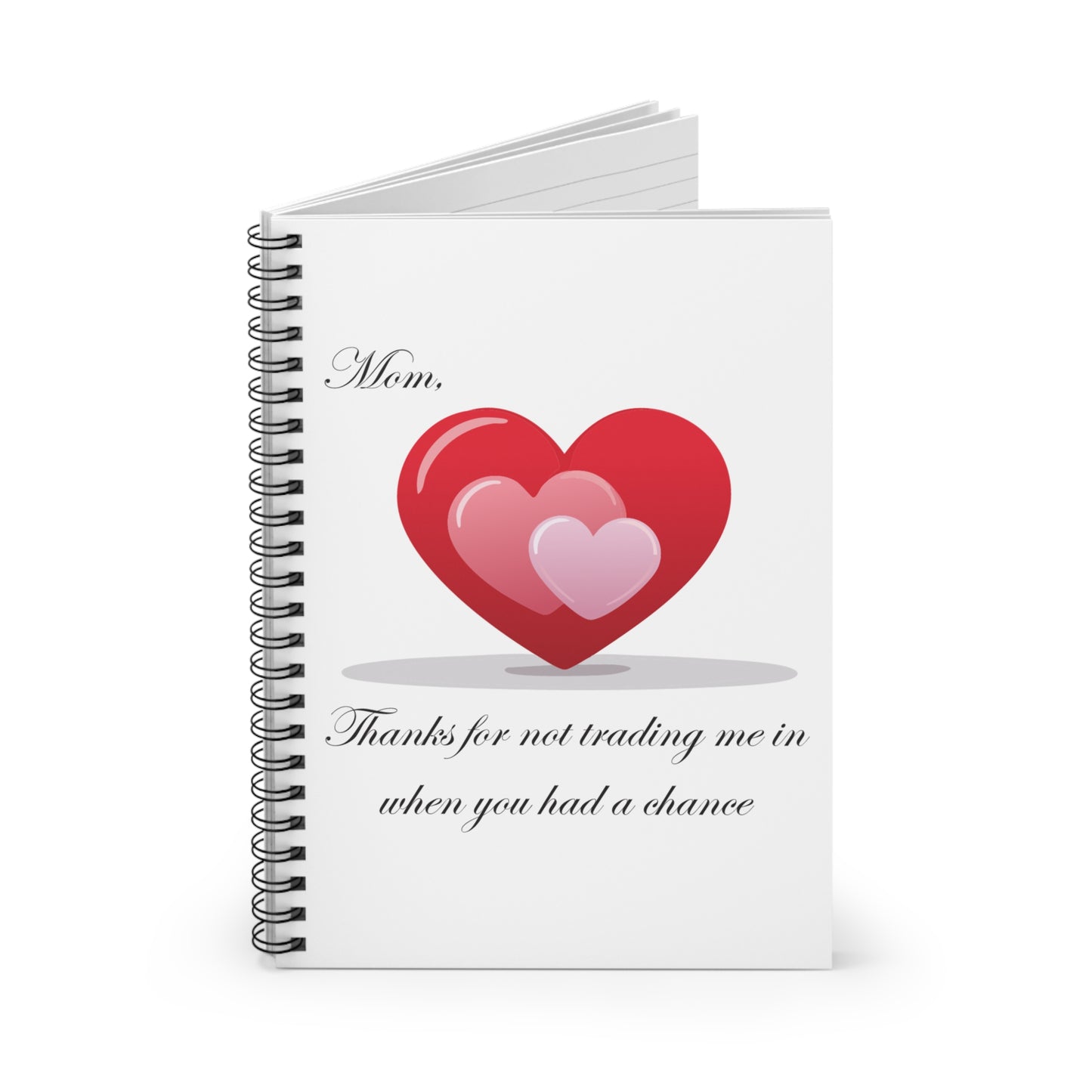 Heartfelt Spiral Notebook for Mom - Thank You Gift