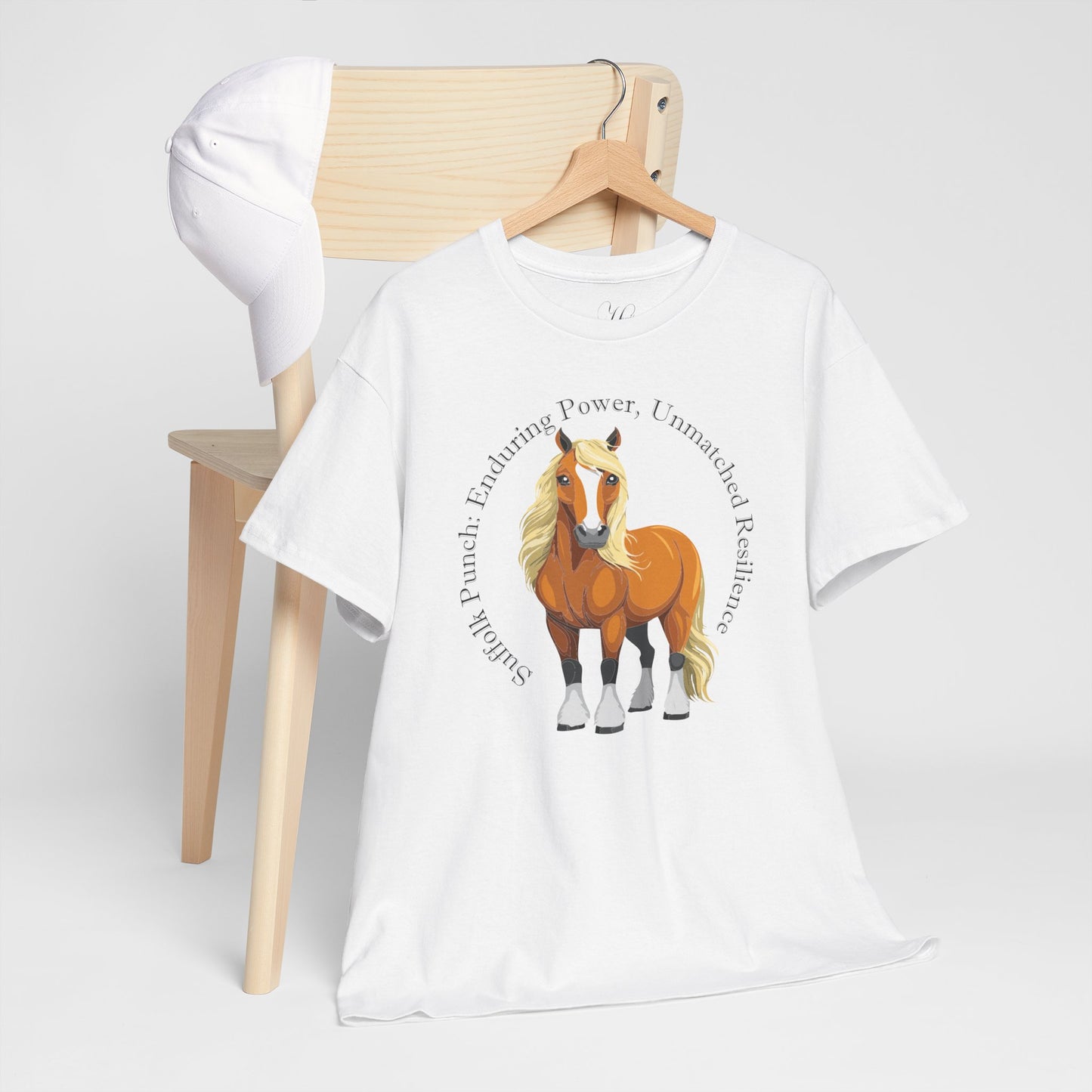 Suffolk Punch Unisex Heavy Cotton Tee - Enduring Power Horse Graphic Tee