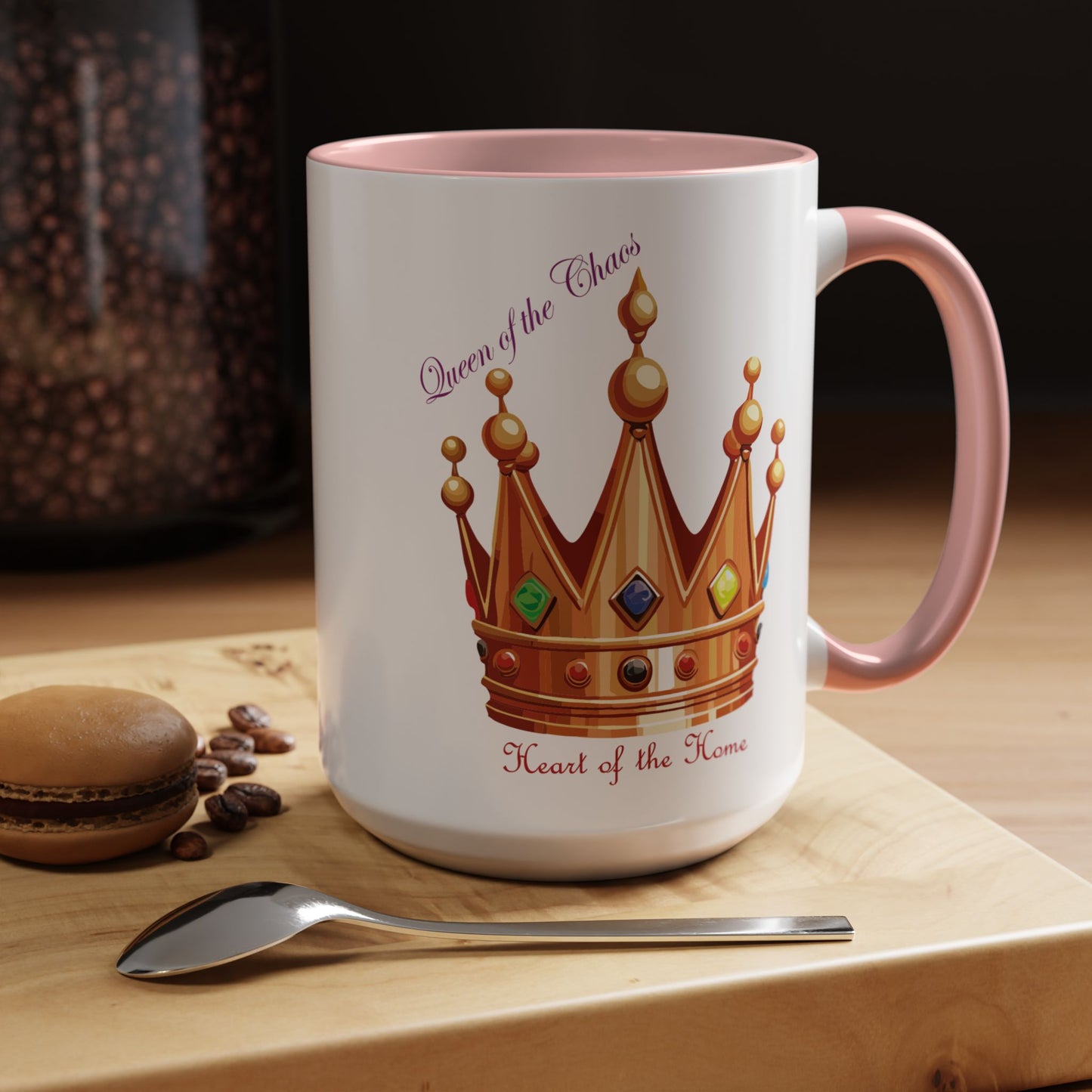 Queen of the Chaos Accent Coffee Mug - 11oz & 15oz - Perfect Gift for Home Decor