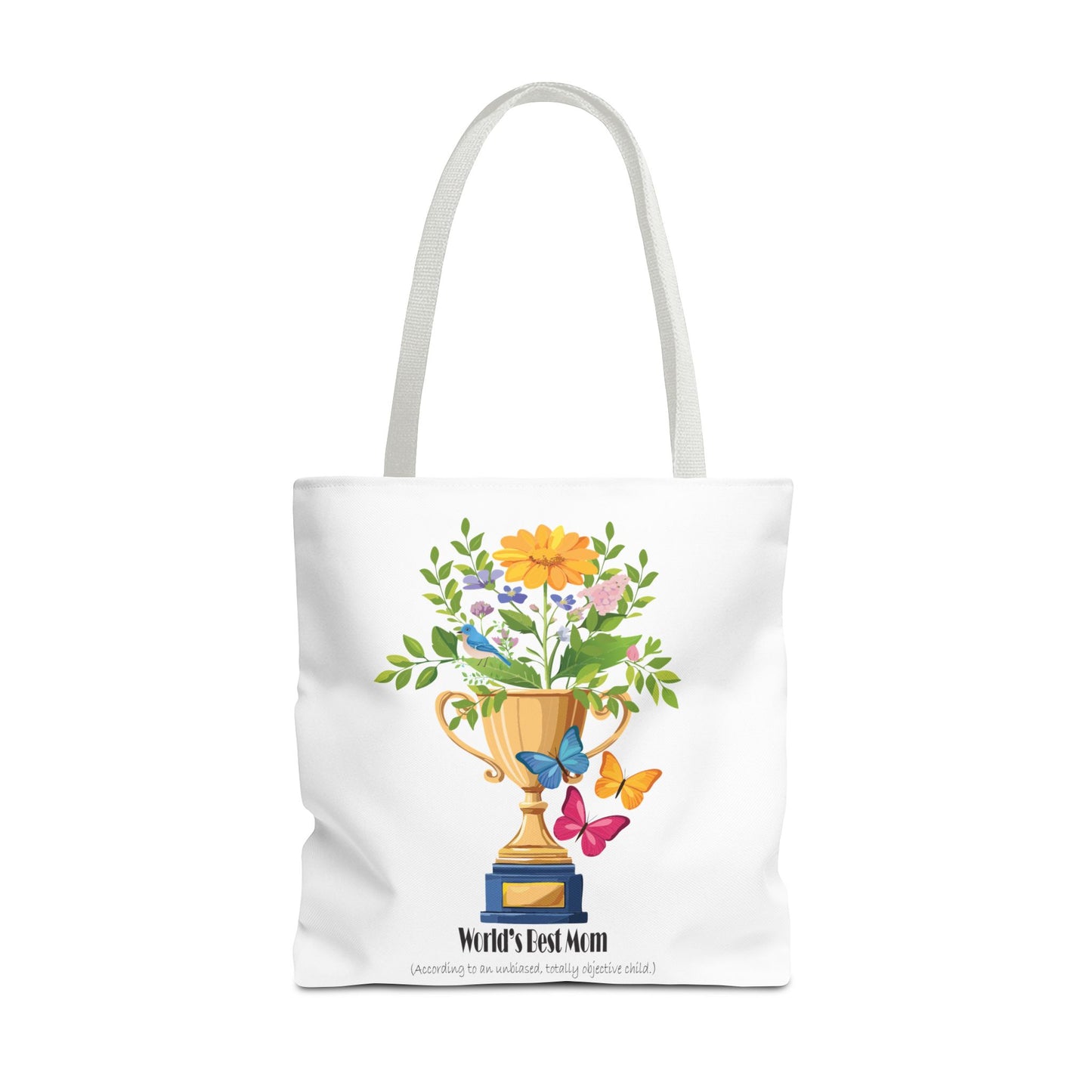 Floral Trophy Tote Bag - World's Best Mom Design