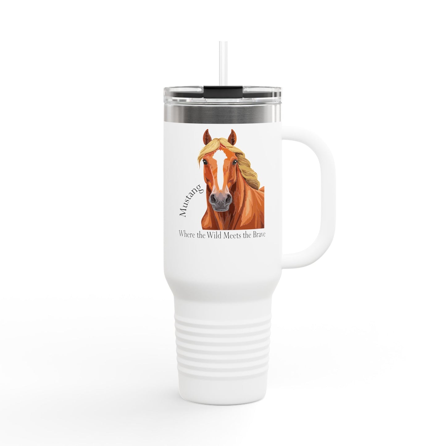 Wild Mustang Insulated Travel Mug - 40oz | Adventure Lover's Drinkware