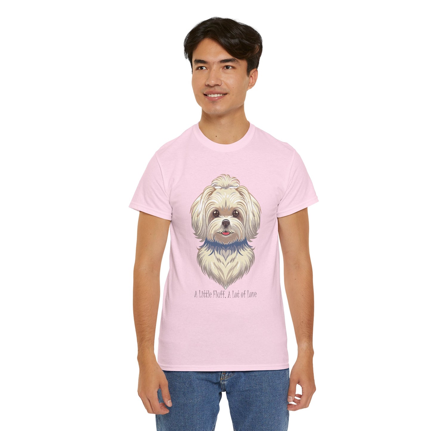 Camisa unisex de algodón grueso "Maltés - Un poco de pelusa, mucho amor"