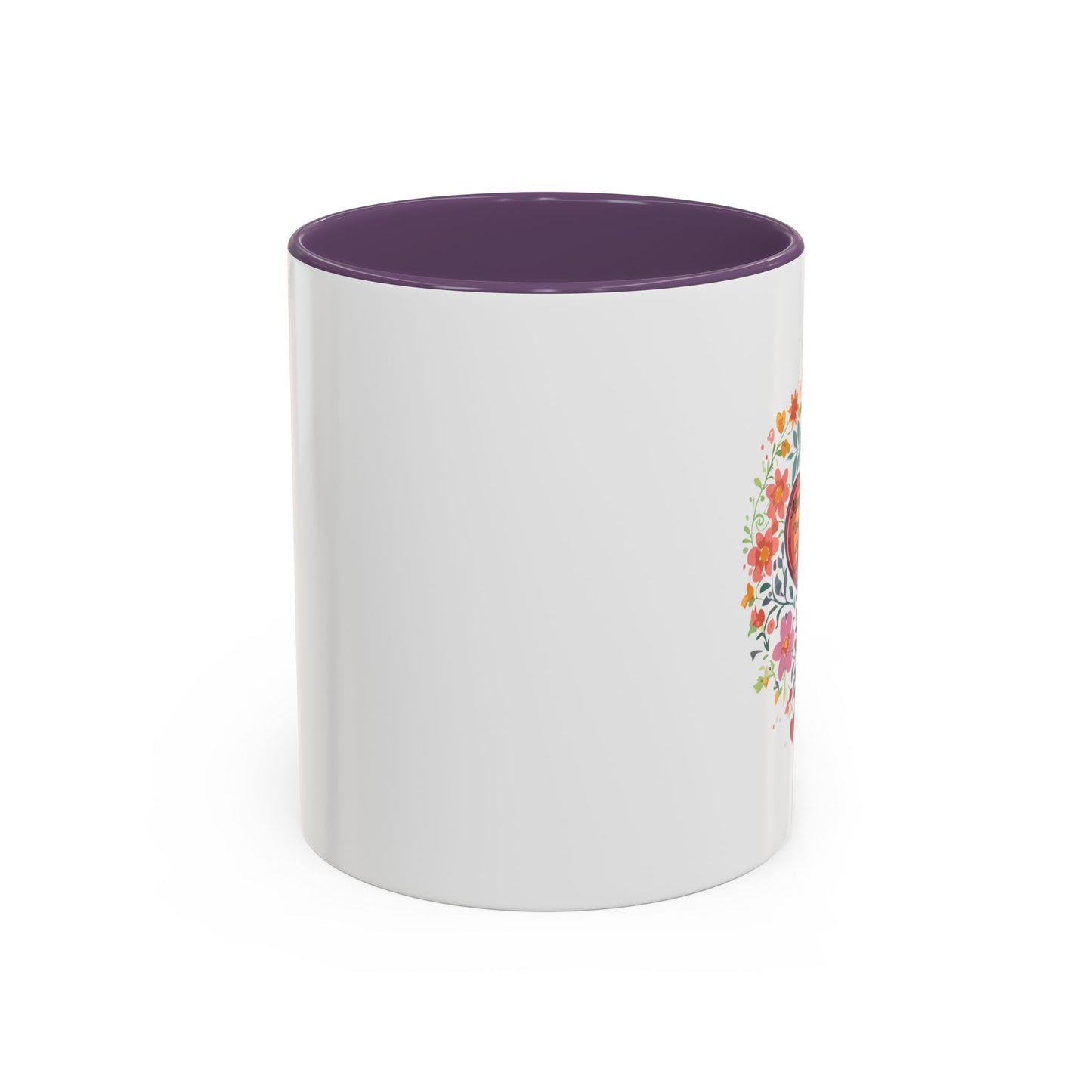 Mom Appreciation Heart Coffee Mug | Floral Design | 11 & 15oz Accent Mug