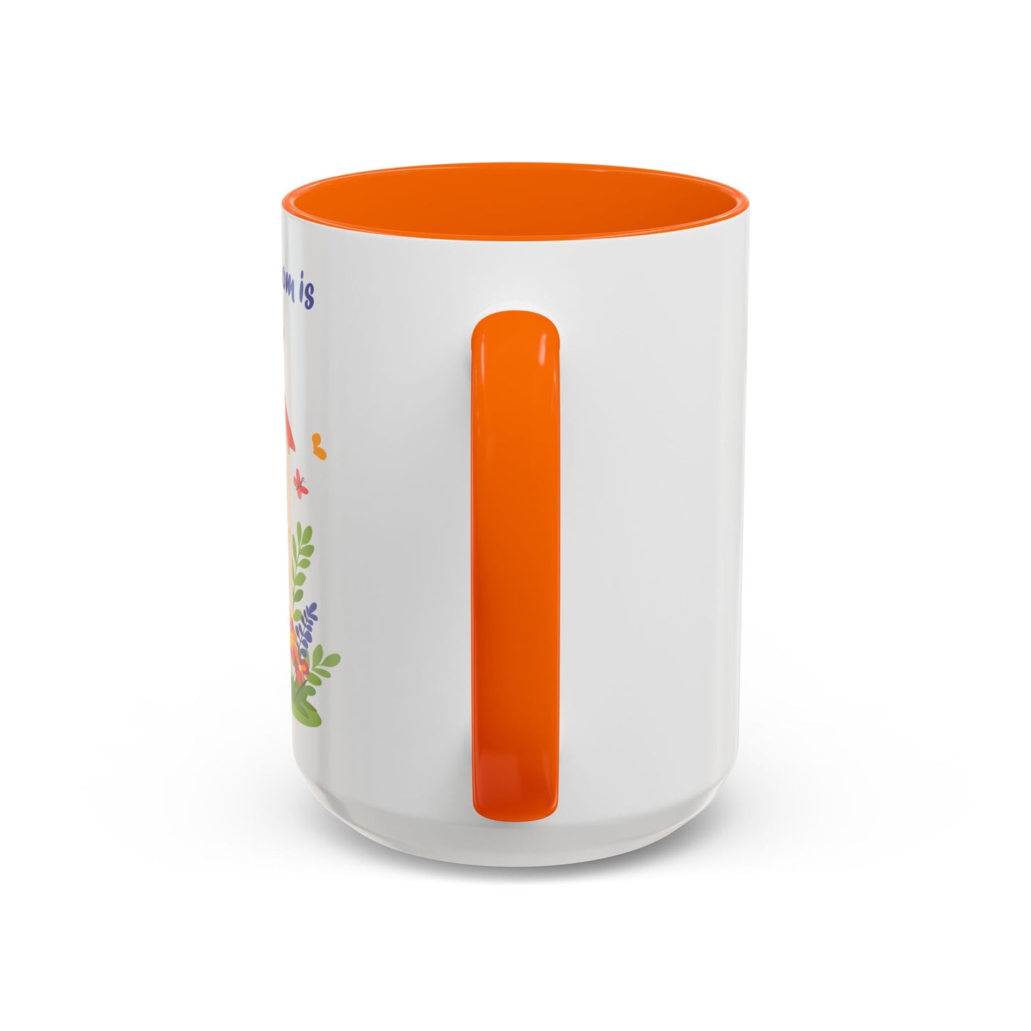 Home is Where Mom Is Accent Coffee Mug - Cute Floral Design (11oz & 15oz)