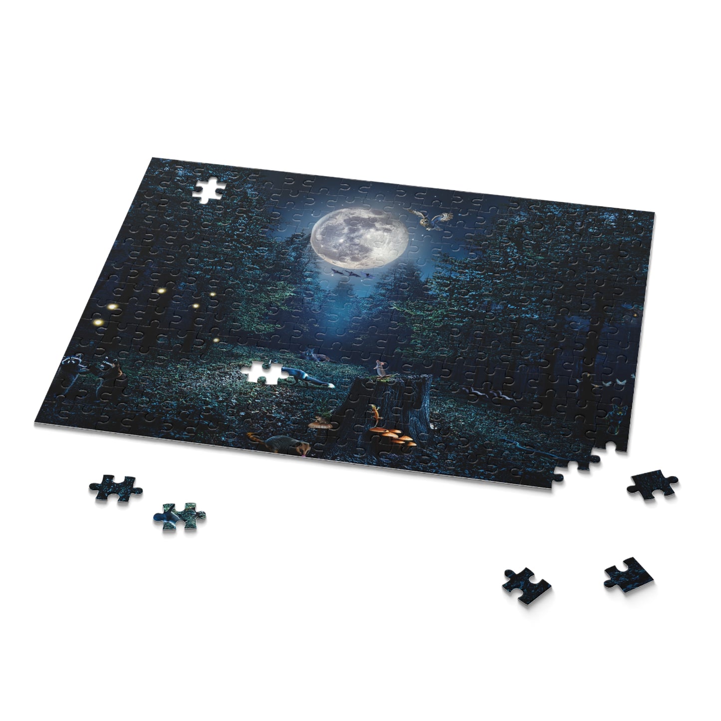 "Silent Night" Forest Puzzle - 120/252/500 pc Puzzles