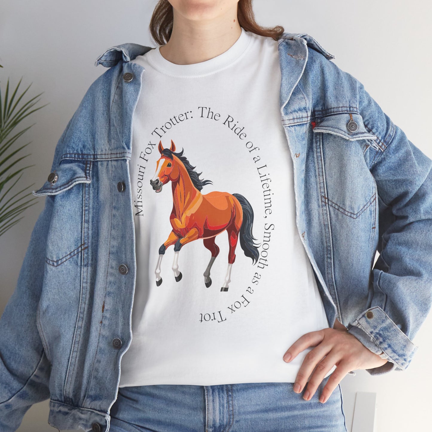 Missouri Fox Trotter: Unisex Heavy Cotton Horse Tee