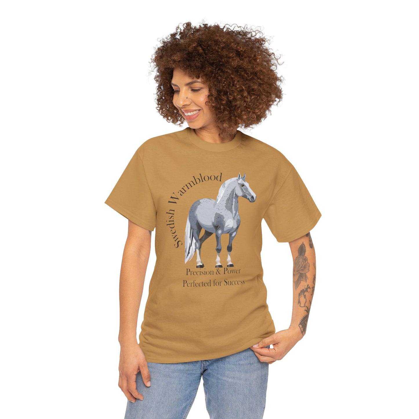 Swedish Warmblood Horse Tee - Precision & Power Design