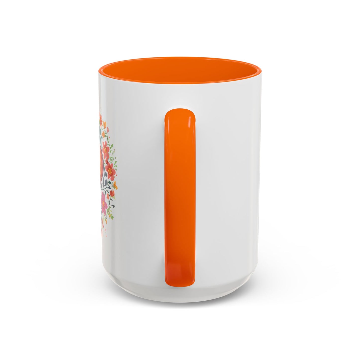 Mom Appreciation Heart Coffee Mug | Floral Design | 11 & 15oz Accent Mug