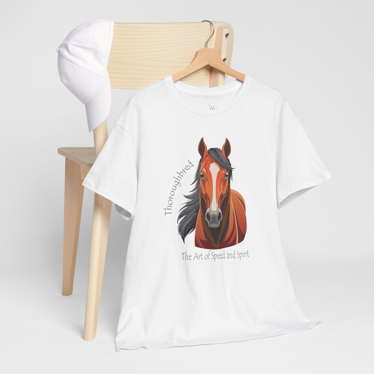 Thoroughbred Horse Unisex Heavy Cotton Tee