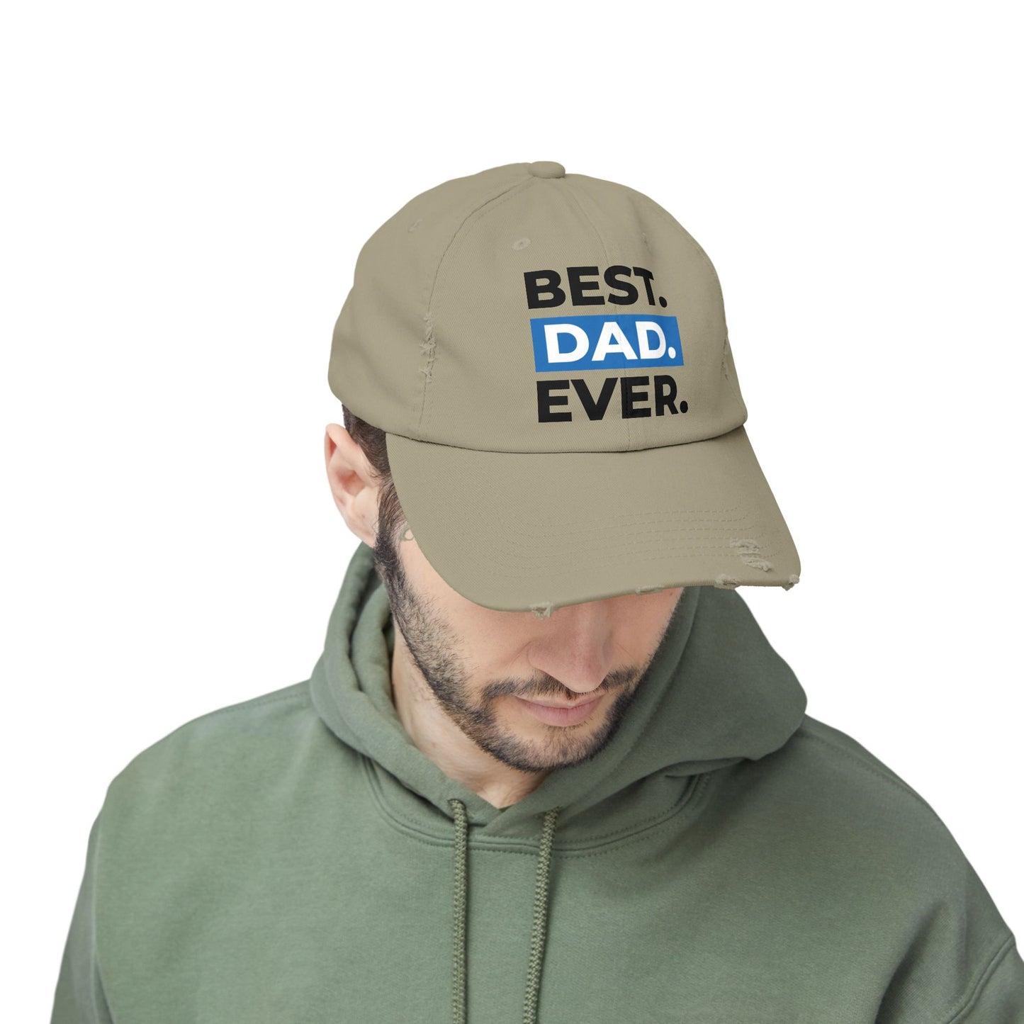 Best Dad Ever Distressed Cap | Unisex Vintage Hat, Father's Day Gift, Casual Dad Accessory, Dad Cap, Gift for New Dad