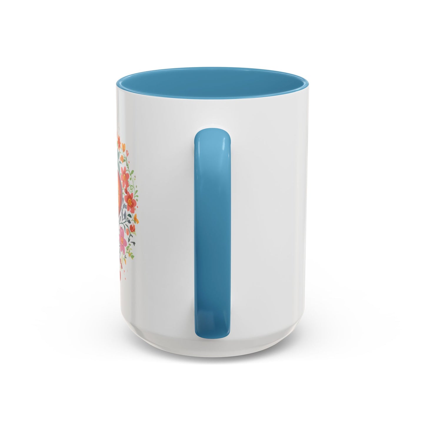 Mom Appreciation Heart Coffee Mug | Floral Design | 11 & 15oz Accent Mug