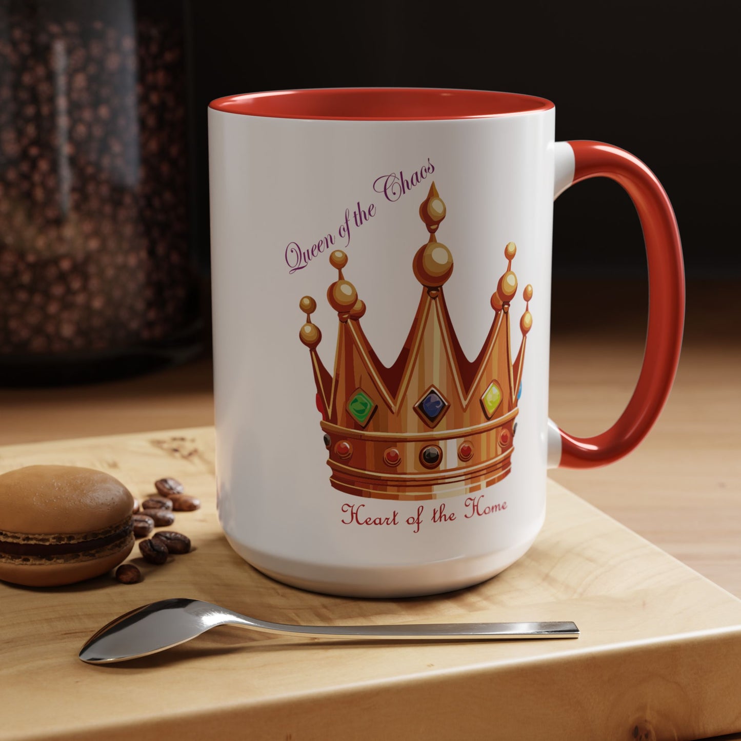 Queen of the Chaos Accent Coffee Mug - 11oz & 15oz - Perfect Gift for Home Decor
