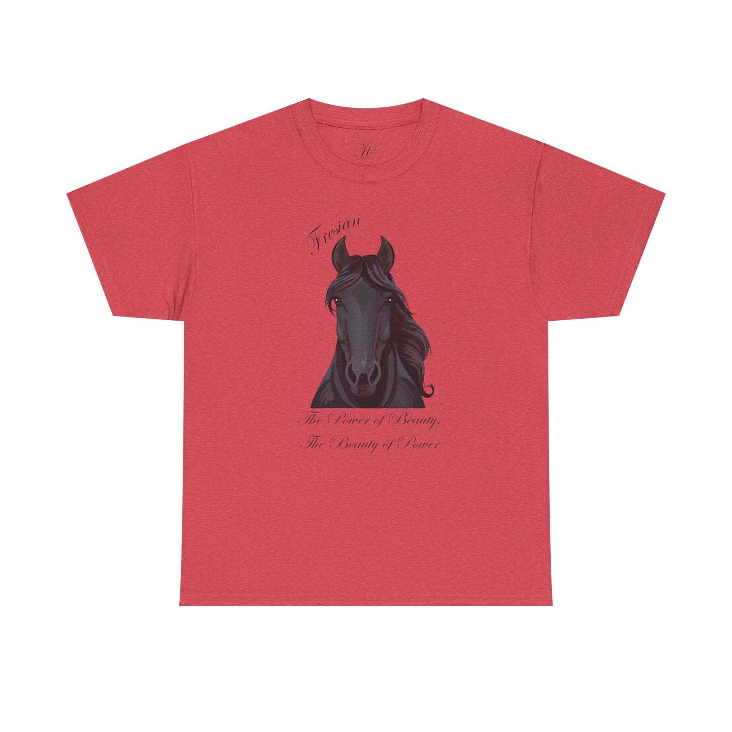 Fresian Horse Tee - Unisex Heavy Cotton T-Shirt