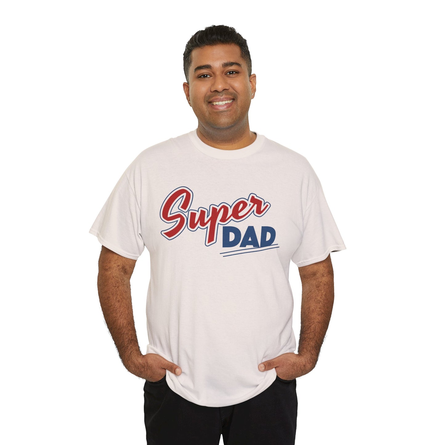 Super Dad Unisex Heavy Cotton Tee - Perfect Gift for Father's Day, Birthdays, and Family Celebrations