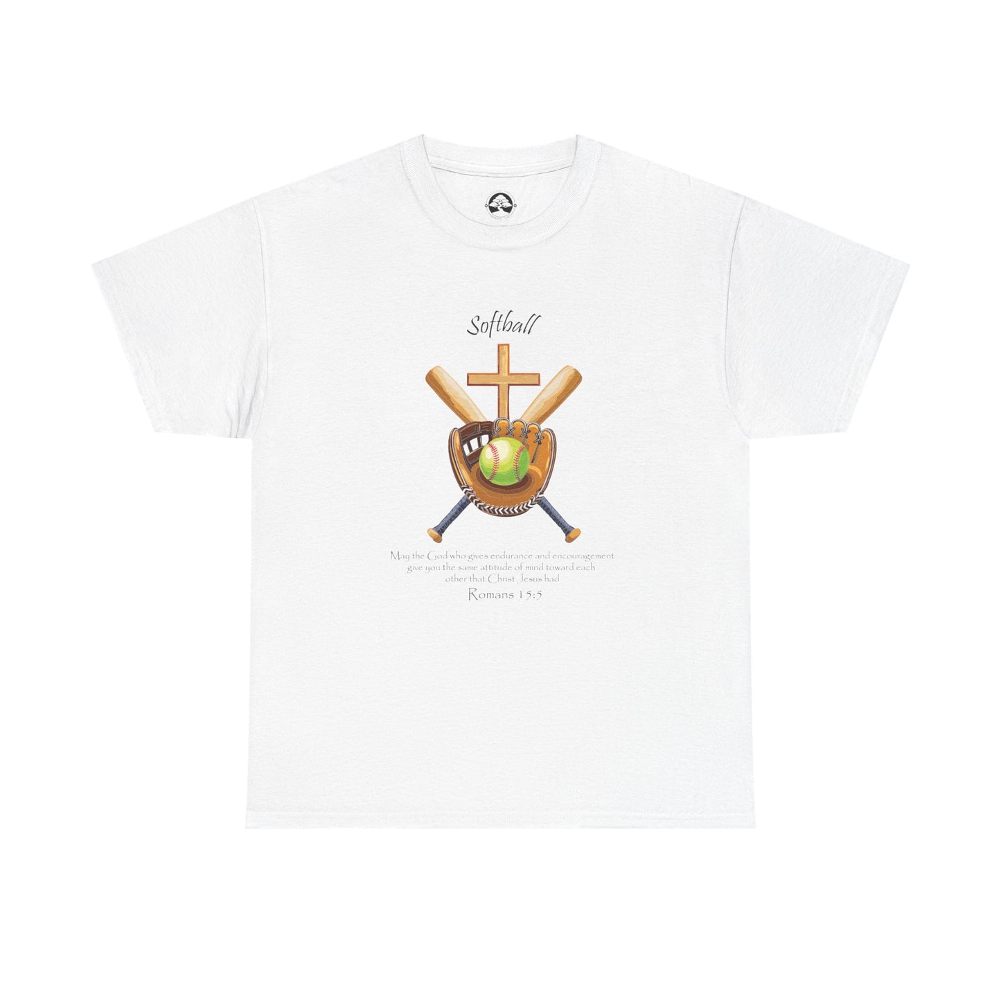 Camiseta unisex de algodón grueso "Softball Faith": perfecta para jugadores y aficionados