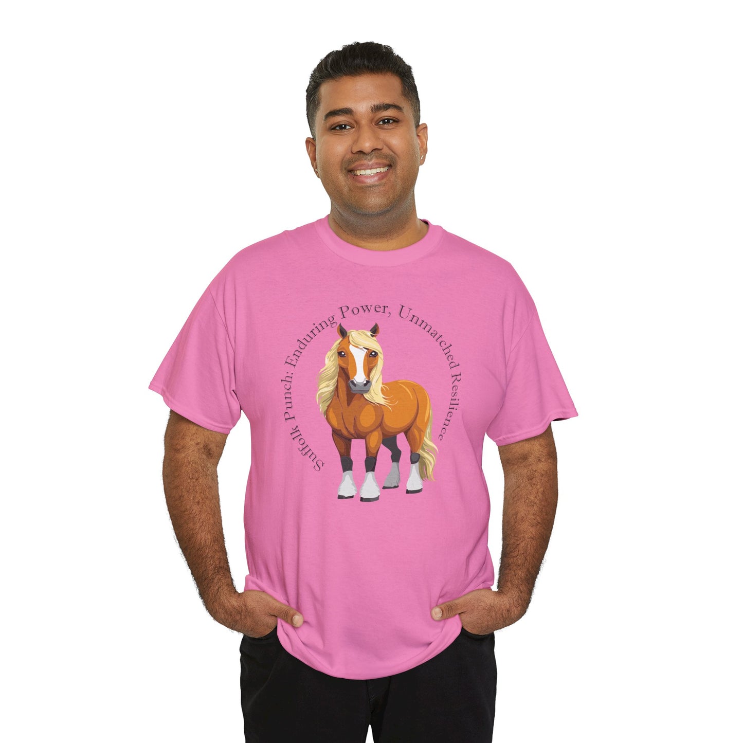 Suffolk Punch Unisex Heavy Cotton Tee - Enduring Power Horse Graphic Tee