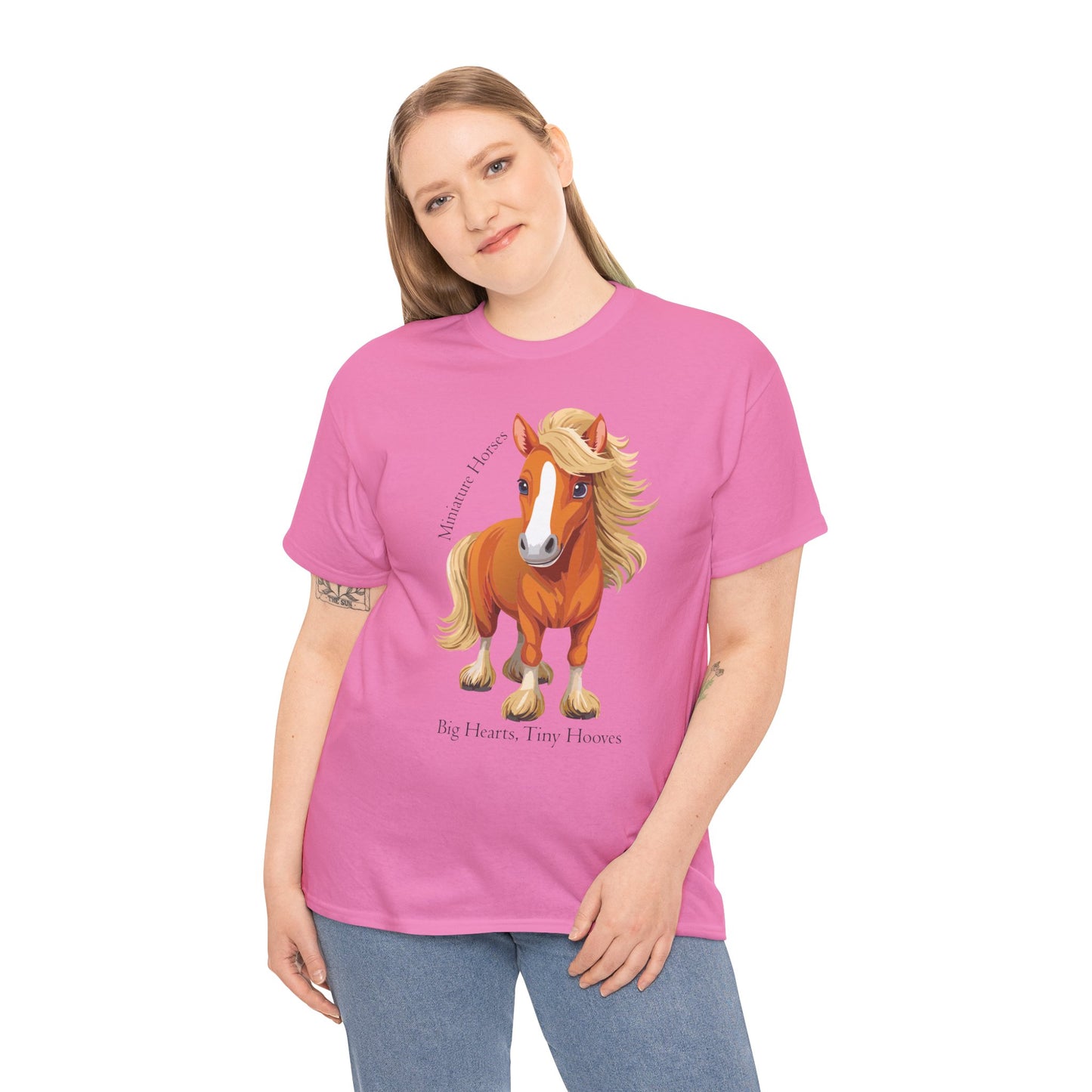Miniature Horse Unisex Heavy Cotton Tee