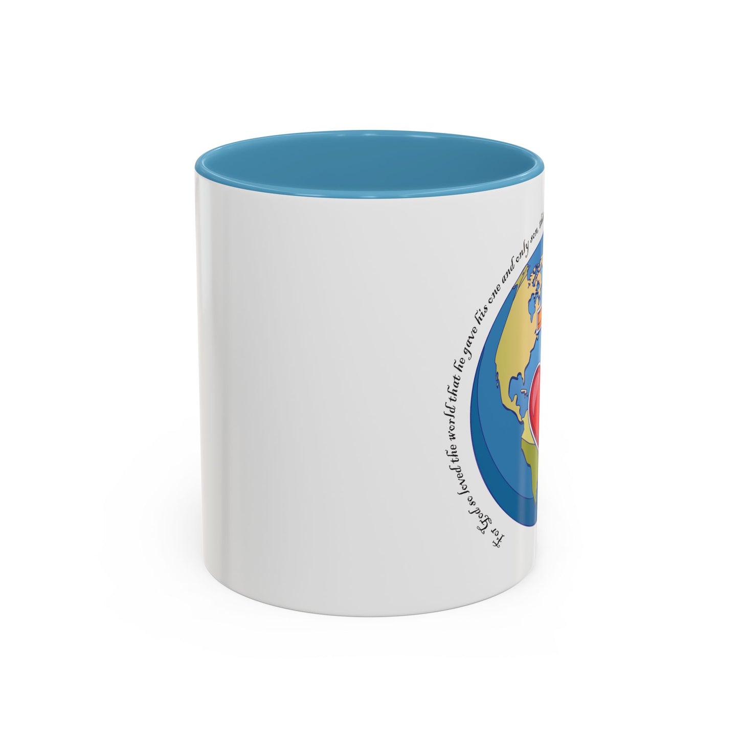 Taza de café con acento inspirador: diseño de fe y amor, perfecta para la motivación diaria.