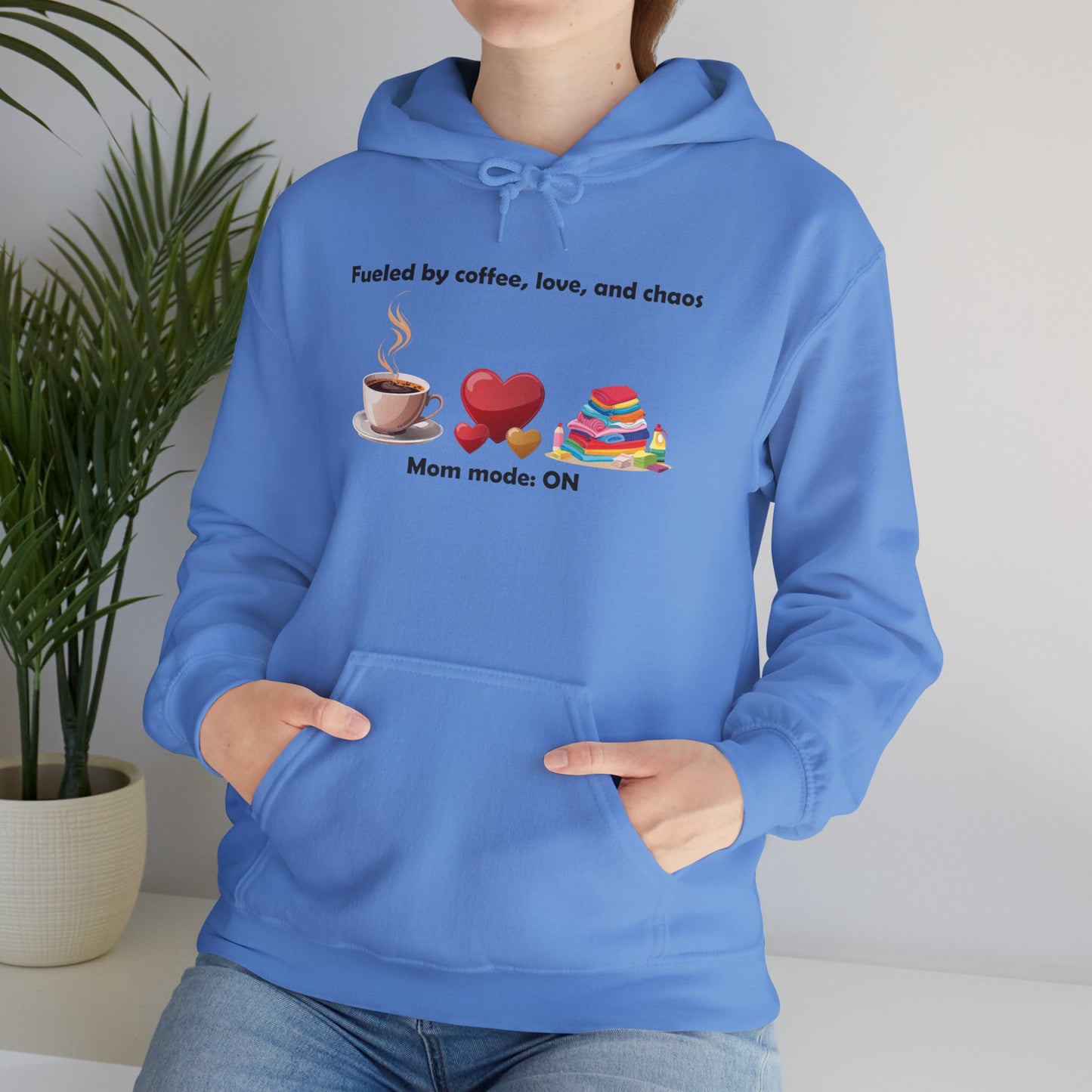 Mom Life Sweatshirt - Fueled by Coffee, Love, and Chaos