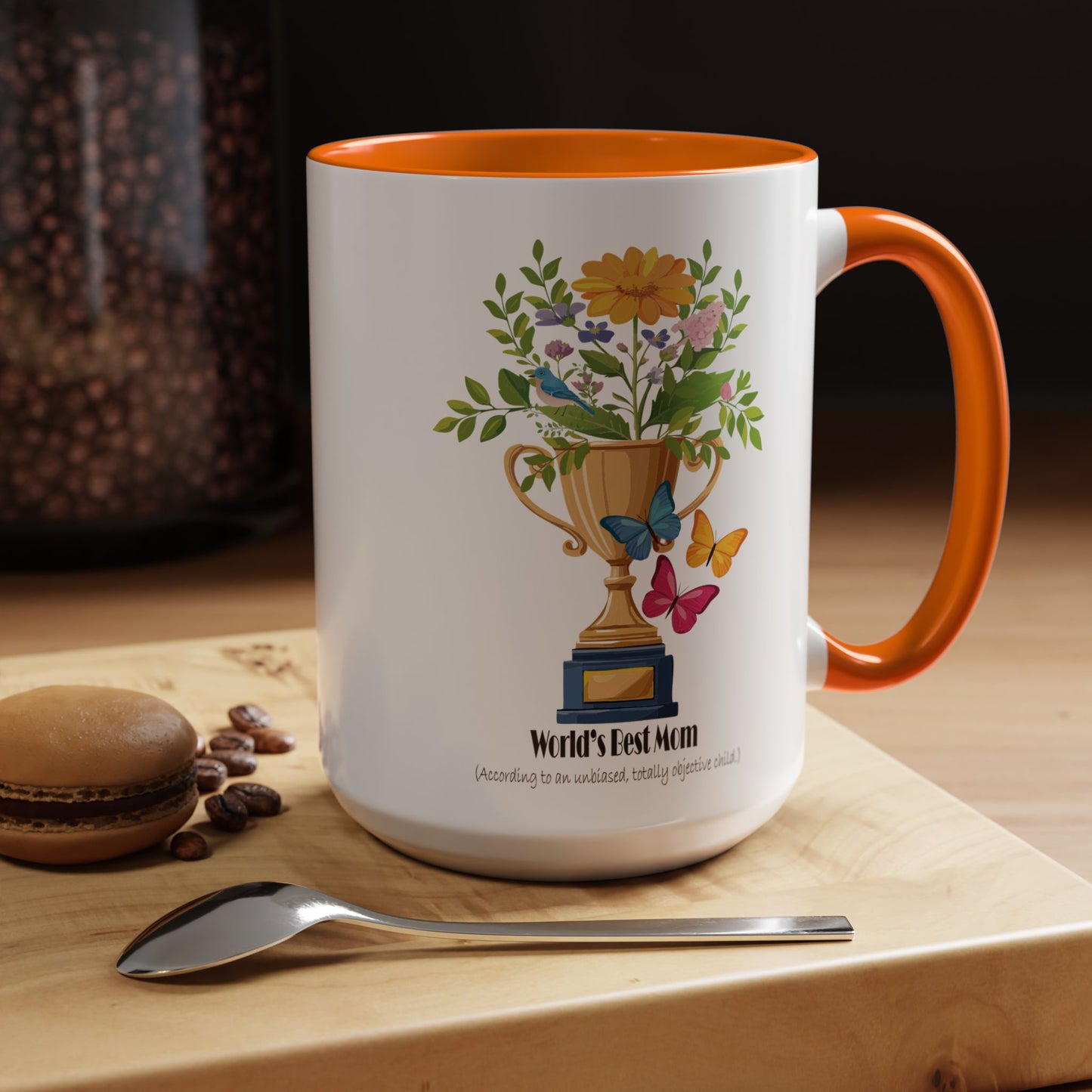 World's Best Mom Accent Coffee Mug - Perfect Gift for Mother's Day